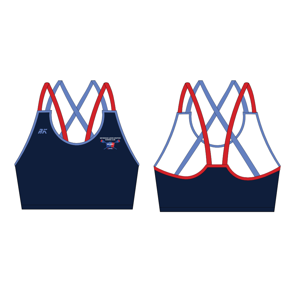 WEYBRIDGE LADIES ROWING CLUB Cross Back Sports Bra