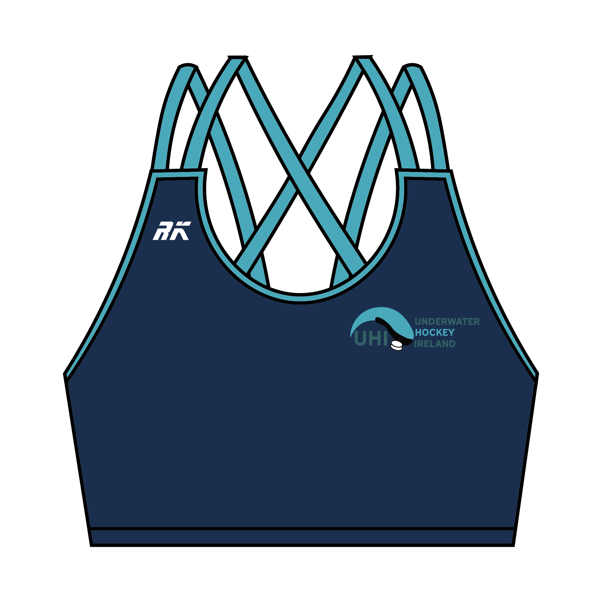 Underwater Hockey Ireland Strappy Sports Bra