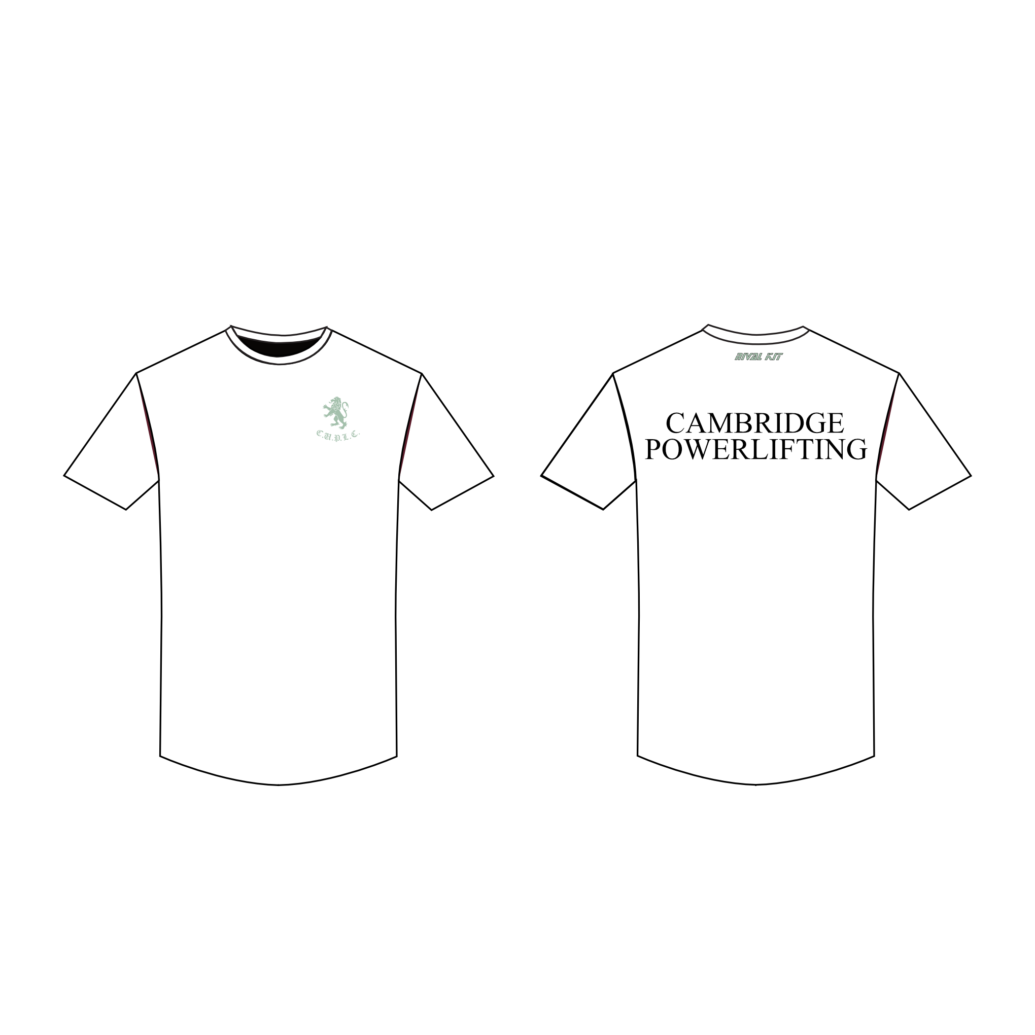 Cambridge Powerlifting Cotton T shirt white