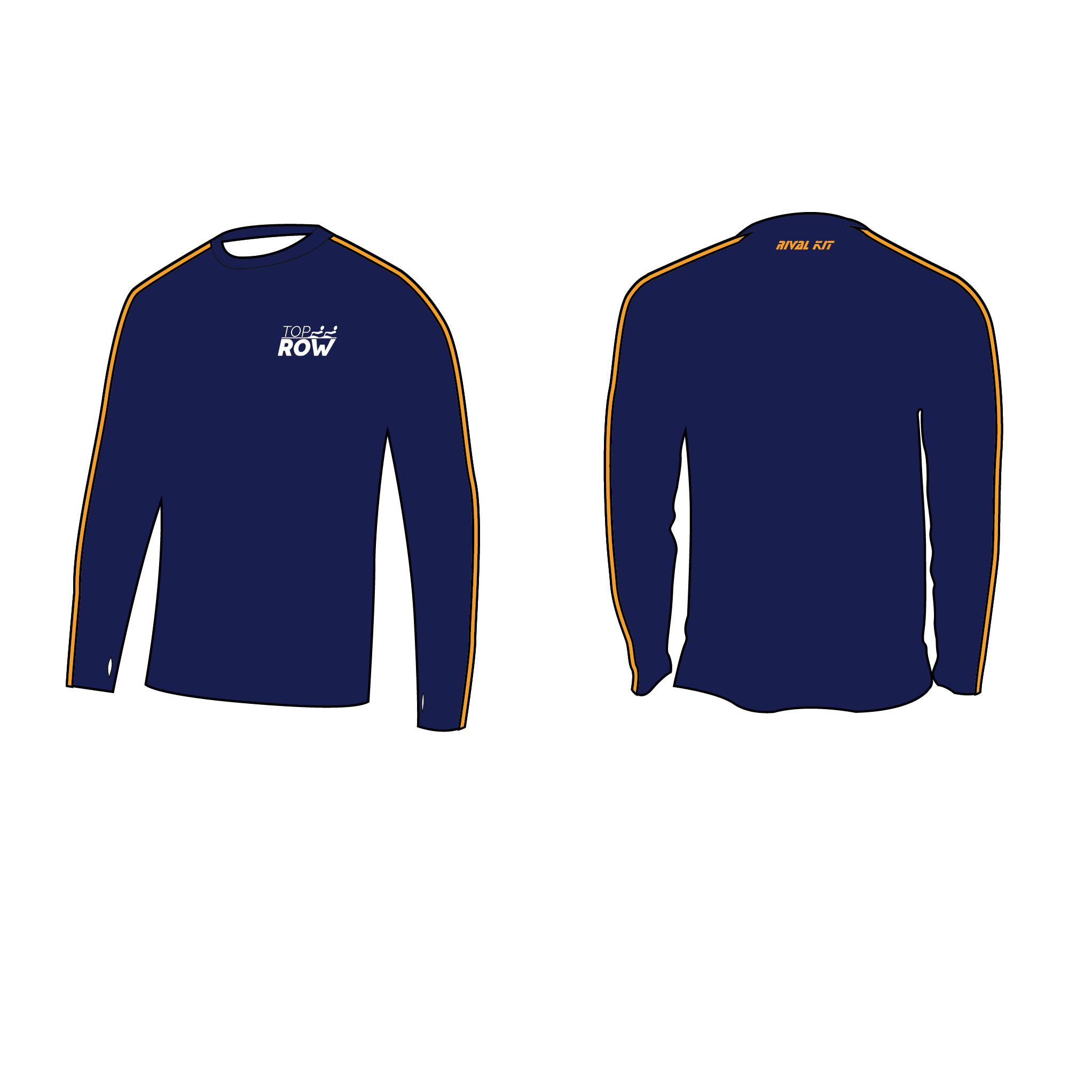 Top Row 201 Long Sleeve Gym T-Shirt