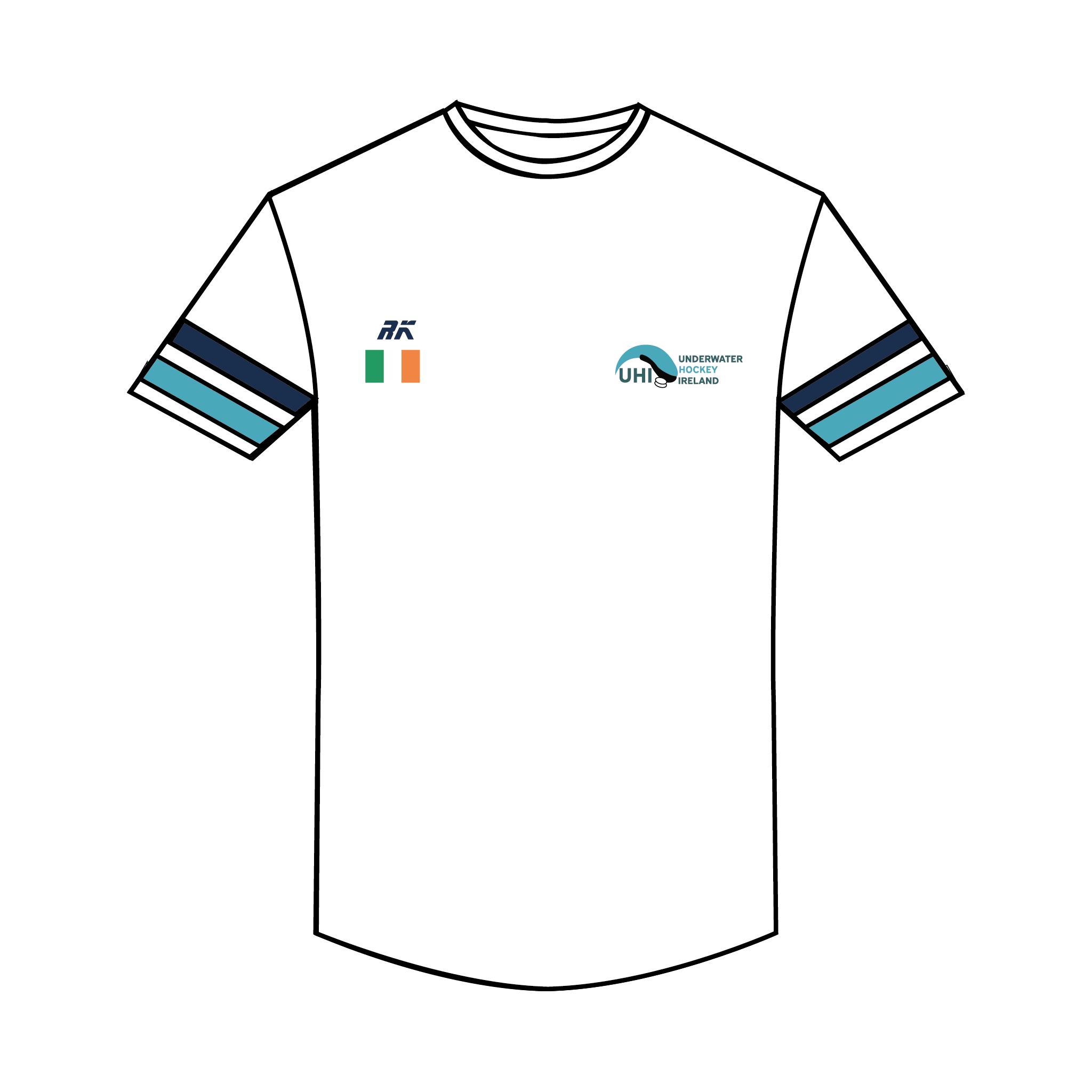 Underwater Hockey Ireland Bespoke Gym T-Shirt 2