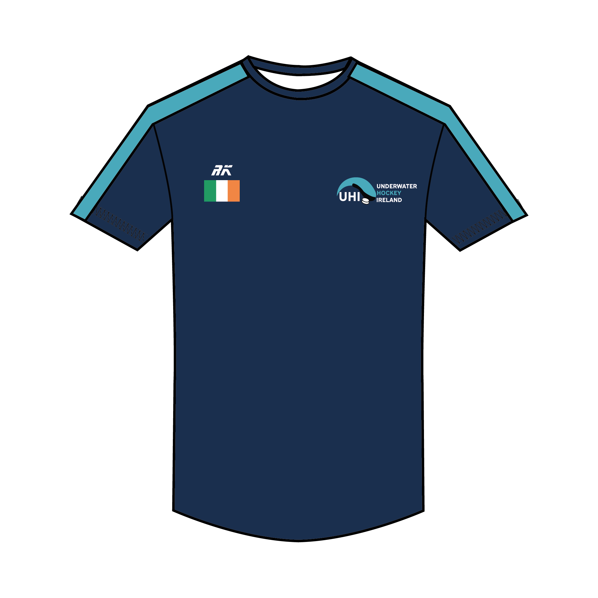 Underwater Hockey Ireland Bespoke Gym T-Shirt 3
