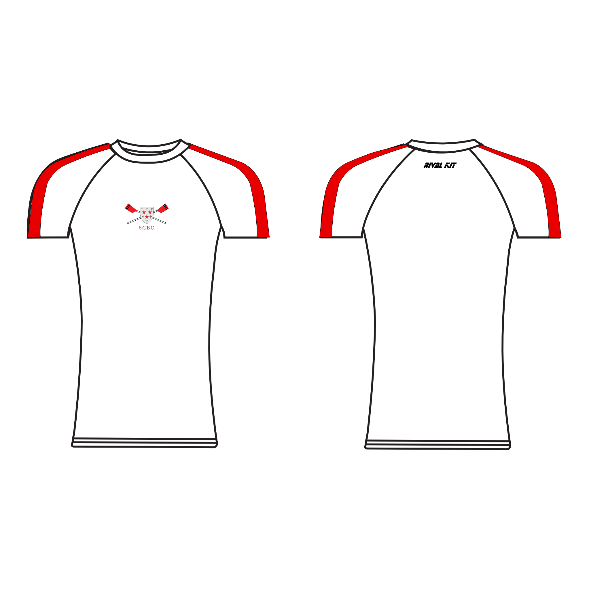 Somerville College Boat club SHORT SLEEVE BASELAYER white