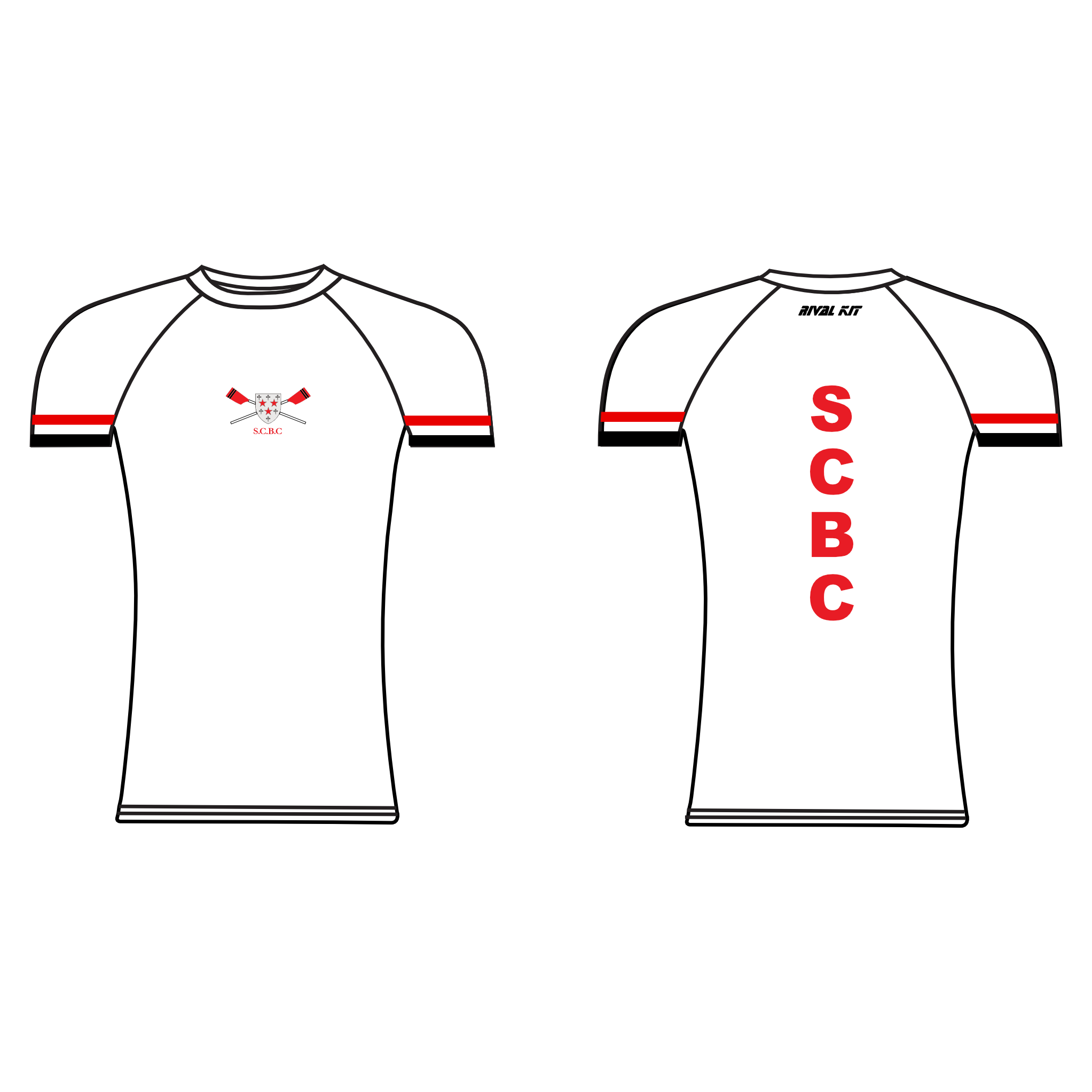 Somerville College Boat club SHORT SLEEVE BASELAYER SCBC