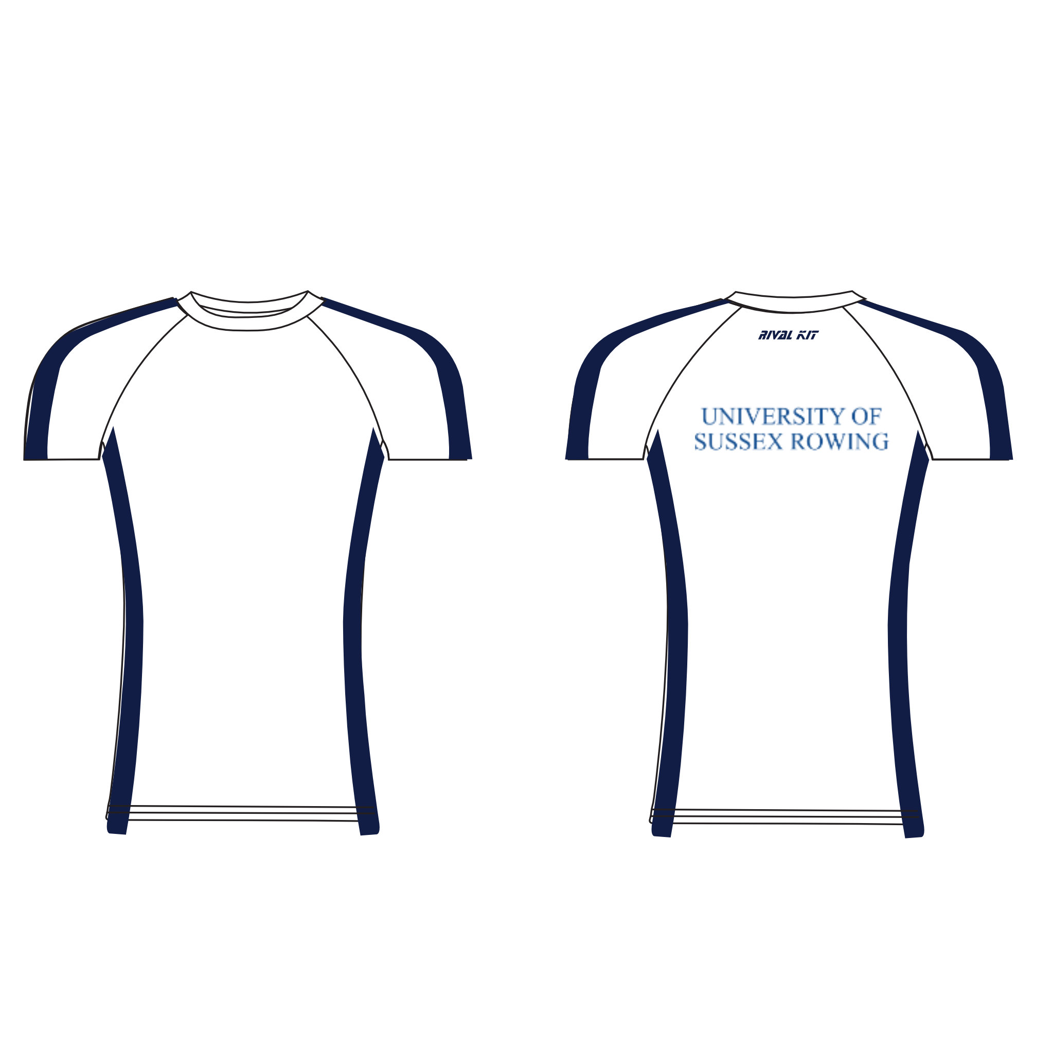 Sussex University Boat Club Short Sleeve Base-Layer NAVY