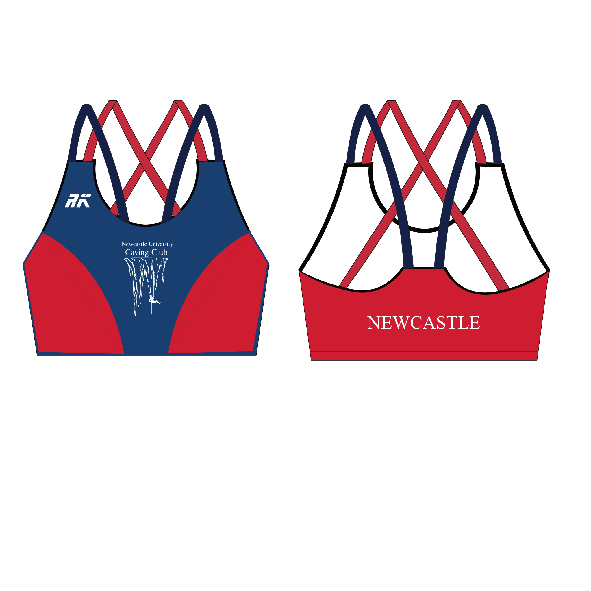 Newcastle Caving Strappy Sports Bra