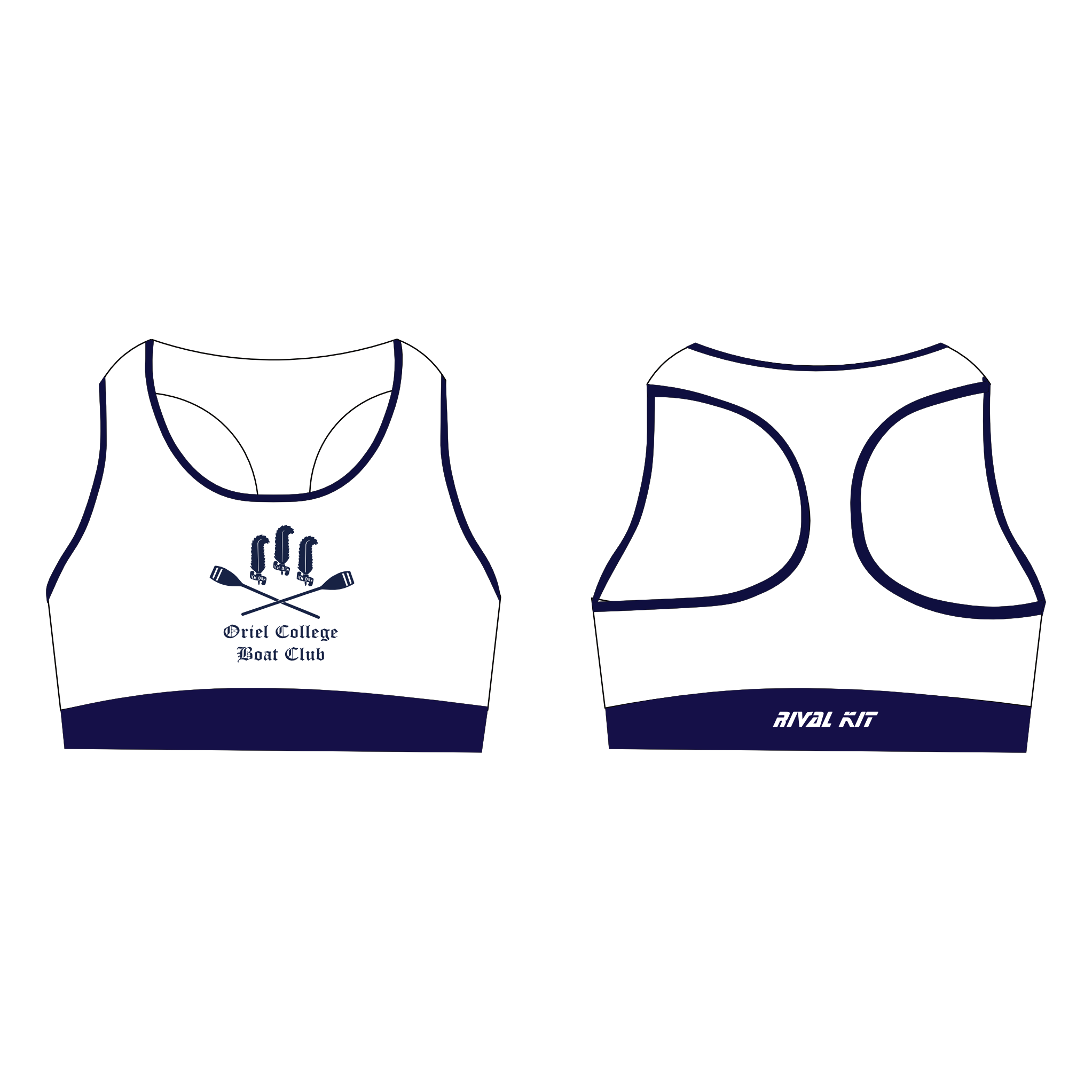 Oriel College Boat Club Oxford Training Sports Bra