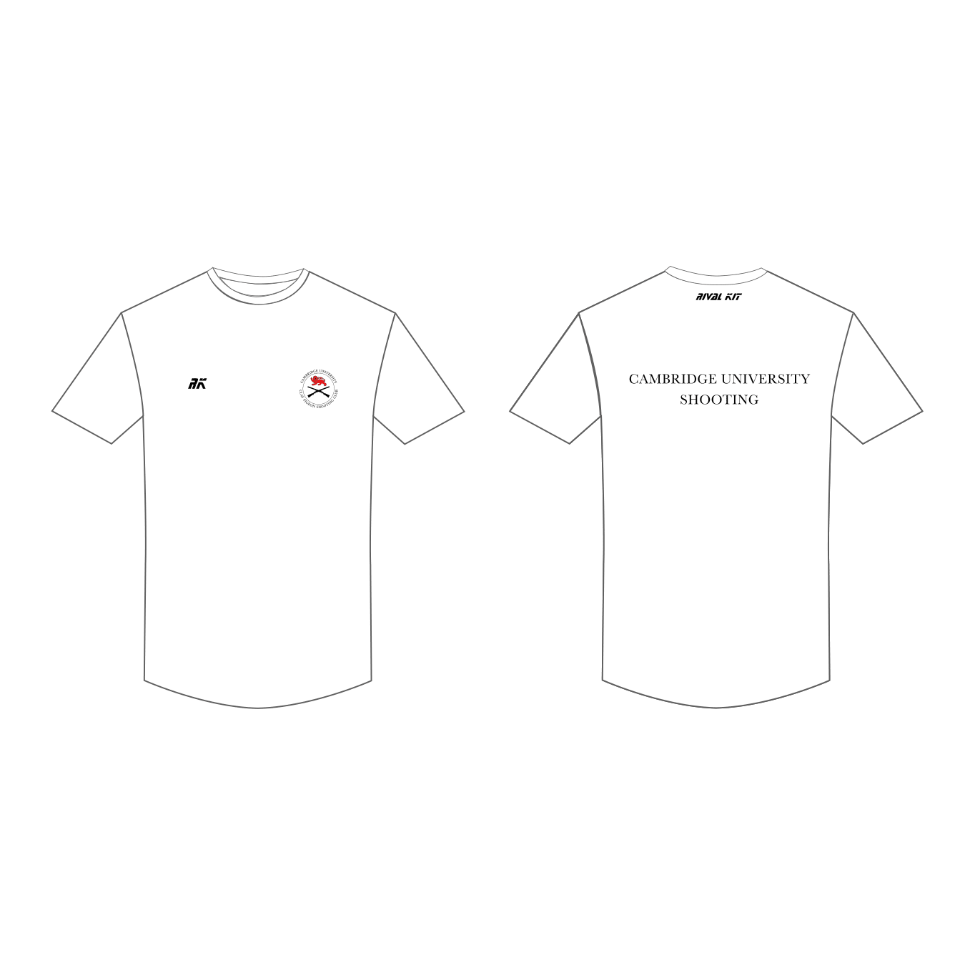 Cambridge University Shooting Team White Short Sleeve Gym T-shirt