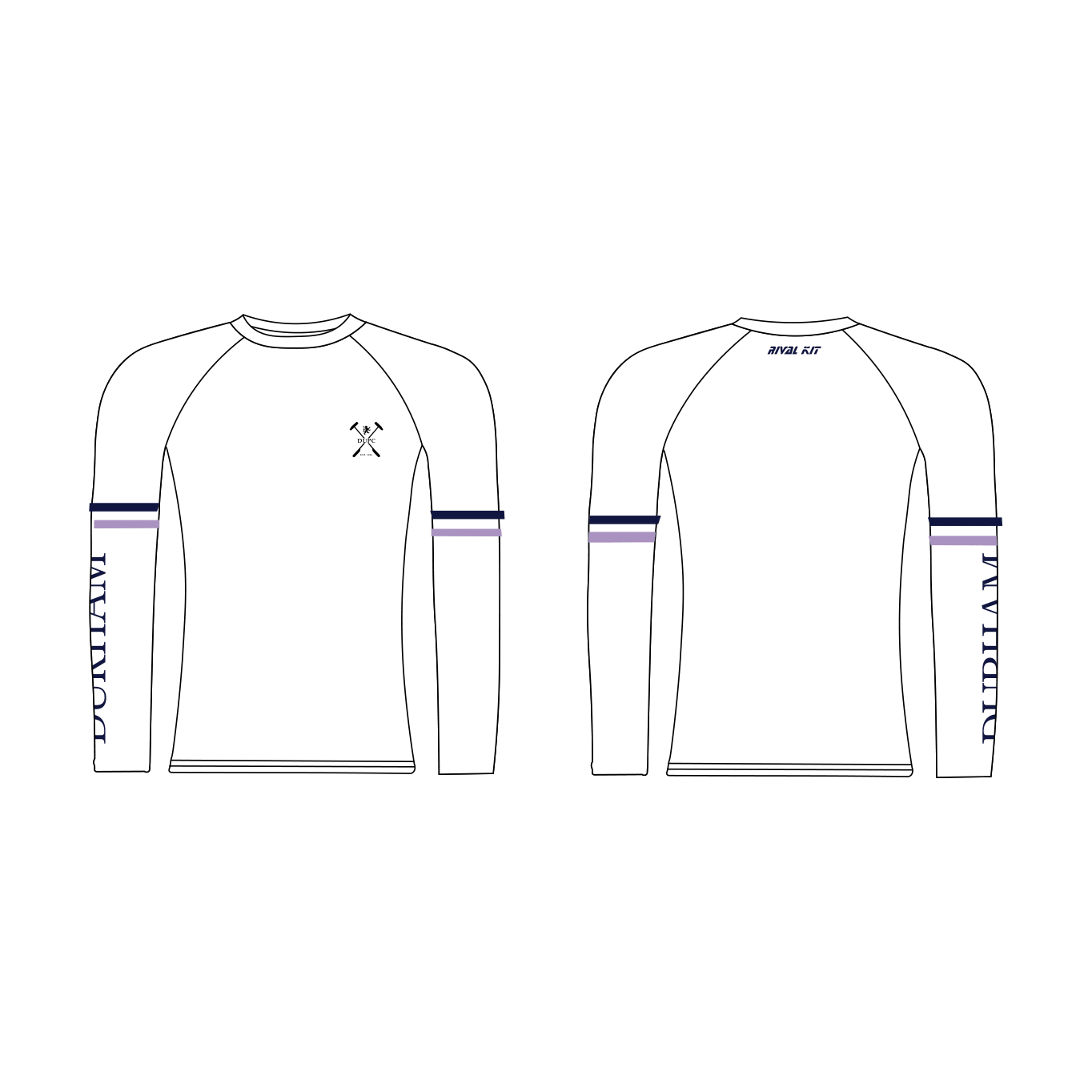Durham Polo Club White Long Sleeve Baselayer