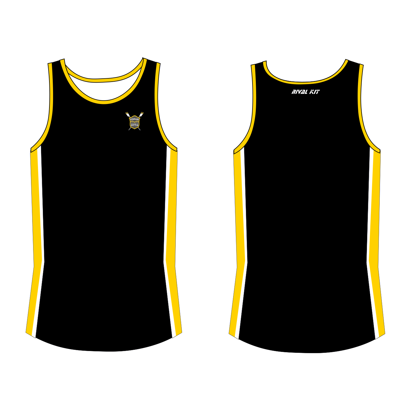 Kenmare Rowing Club Gym Vest Black