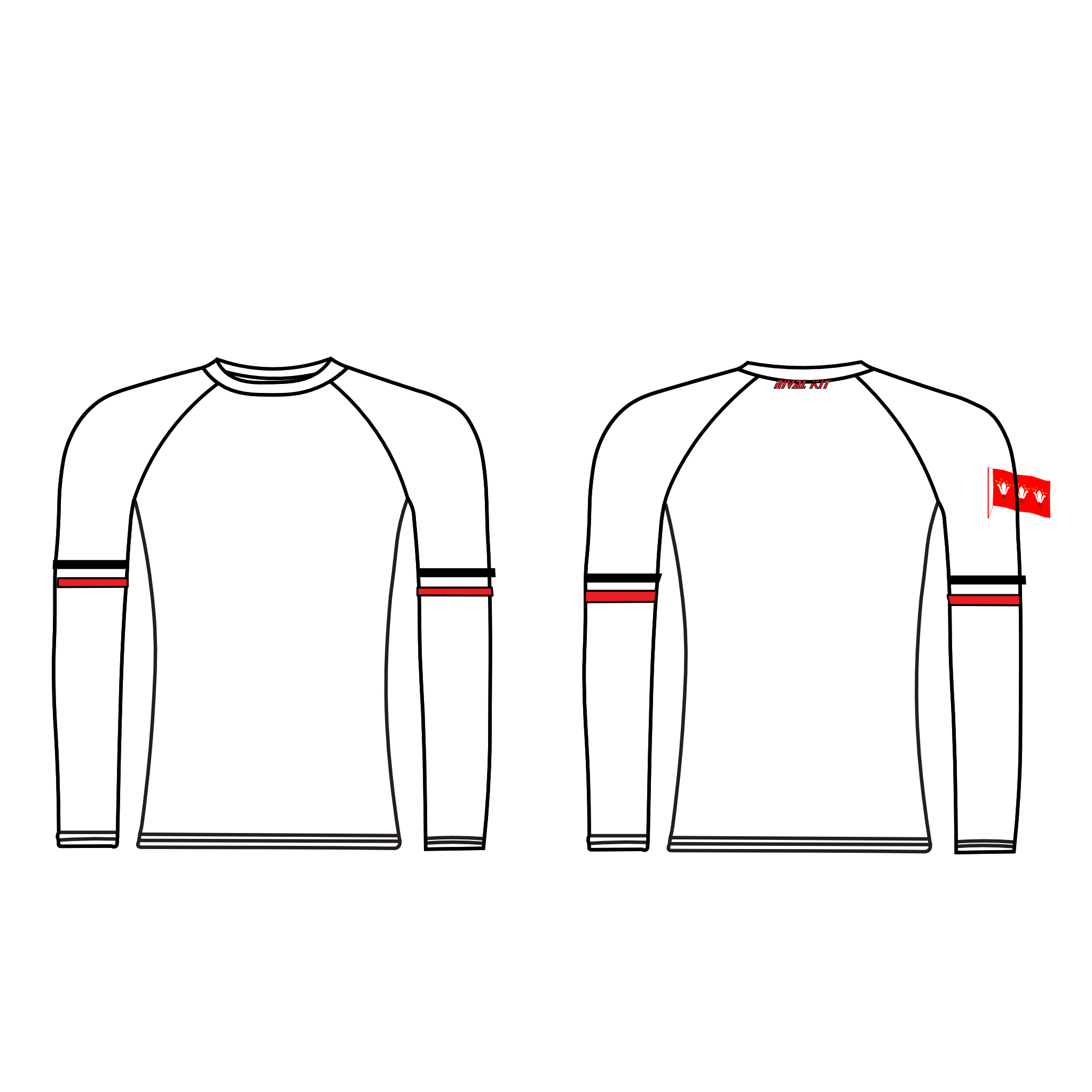 Magdalen College Boat Club Oxford LONG SLEEVE Sleeve Base-Layer White