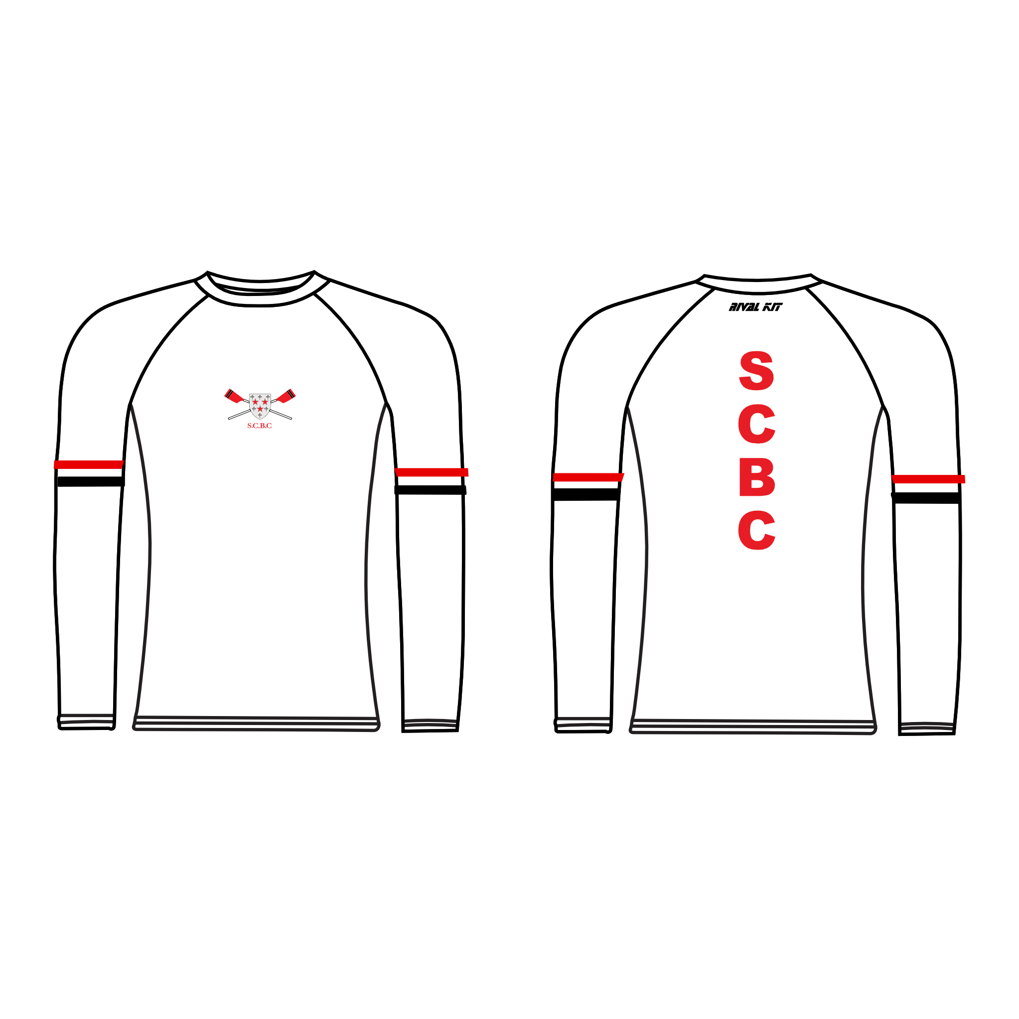 Somerville College Boat club LONG SLEEVE BASELAYER white