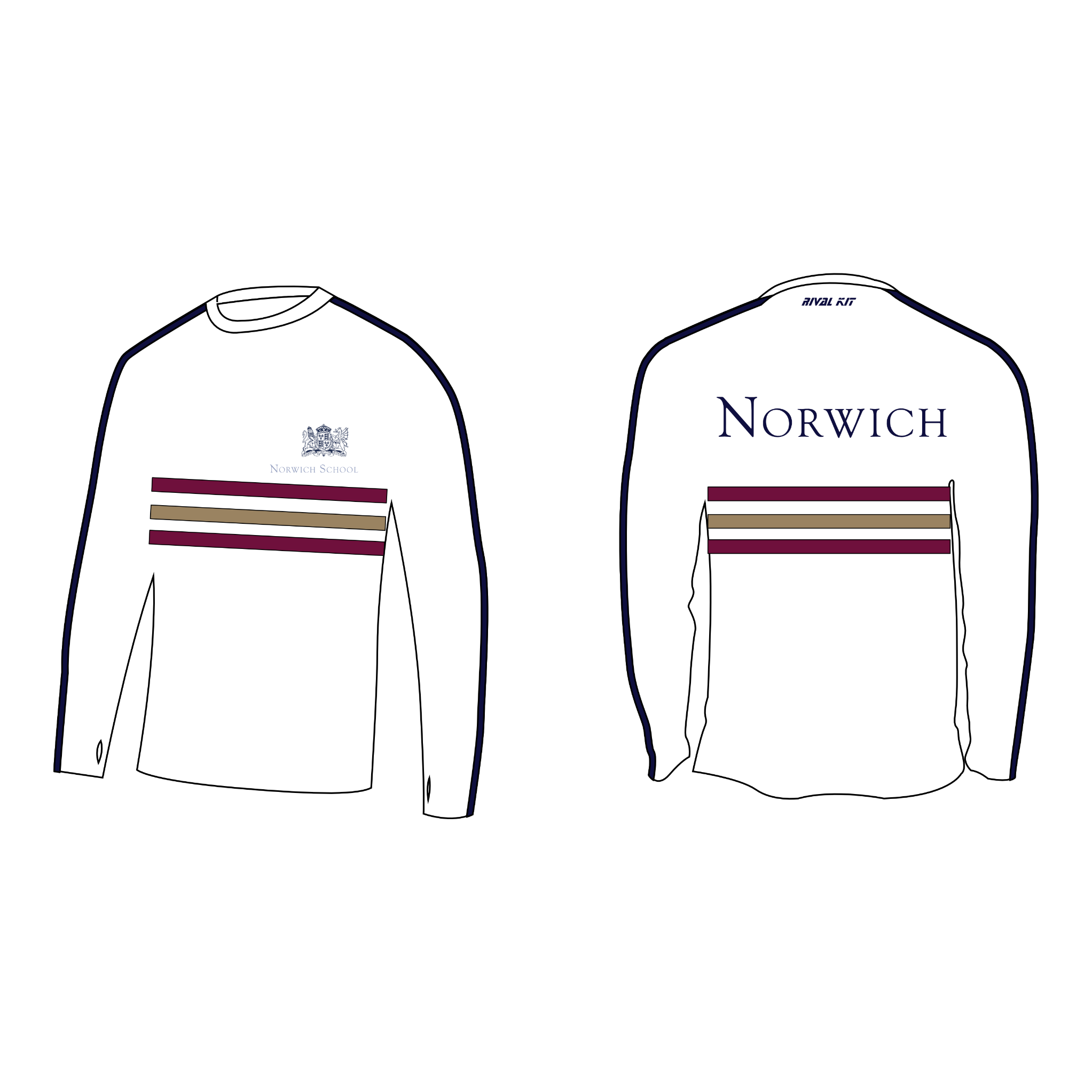 NSBC 1st VII Long Sleeve Gym T-shirt