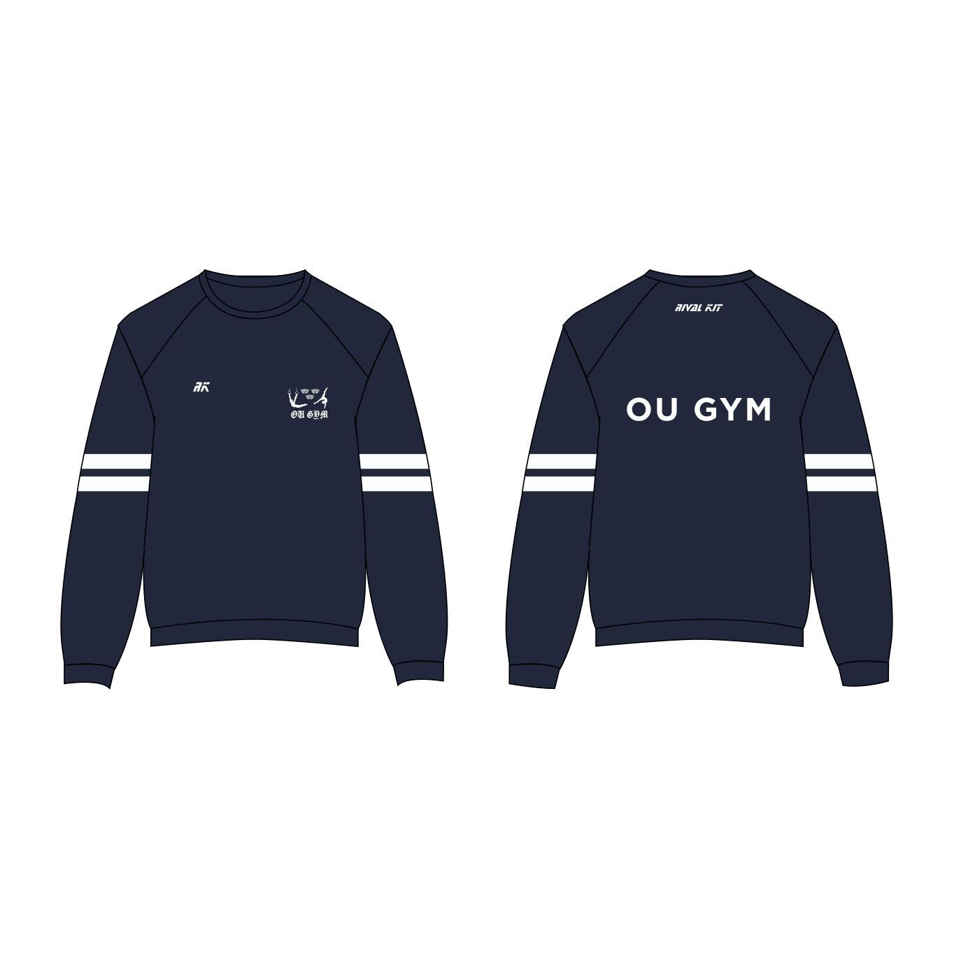 OU Gym Striped Sweatshirt