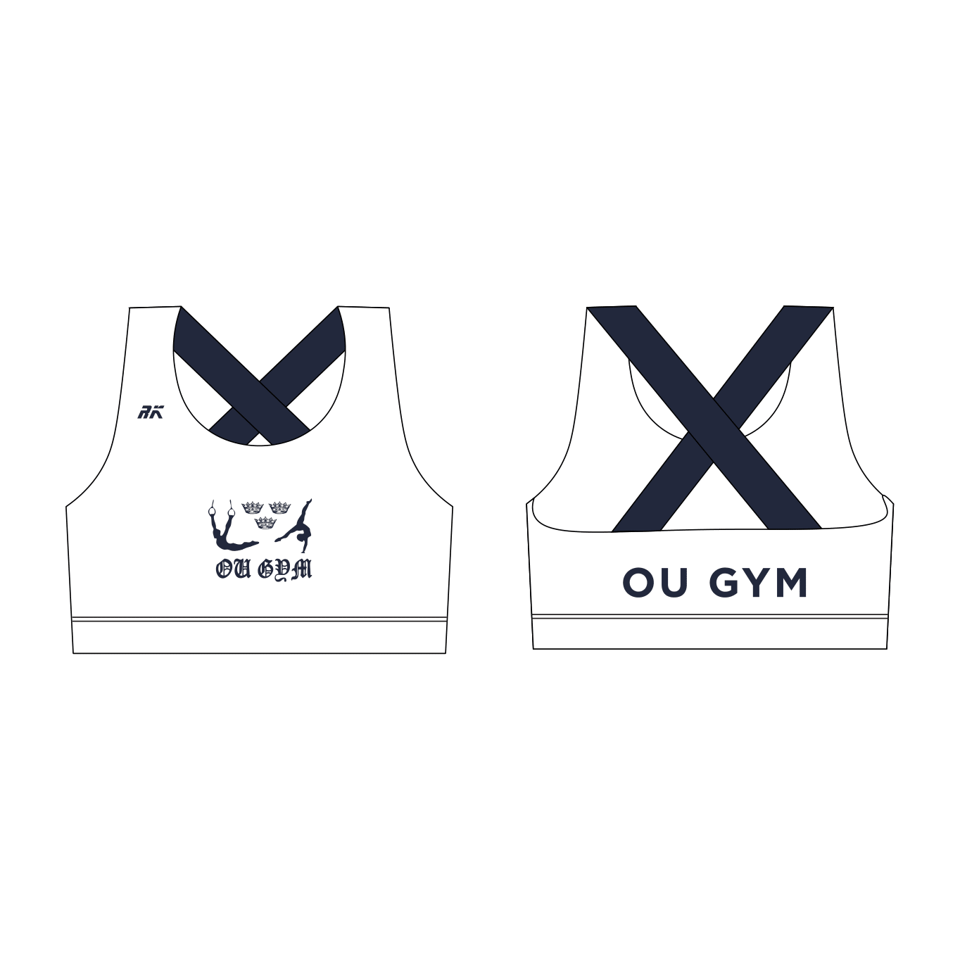 OU Gym Cross Back Sports Bra