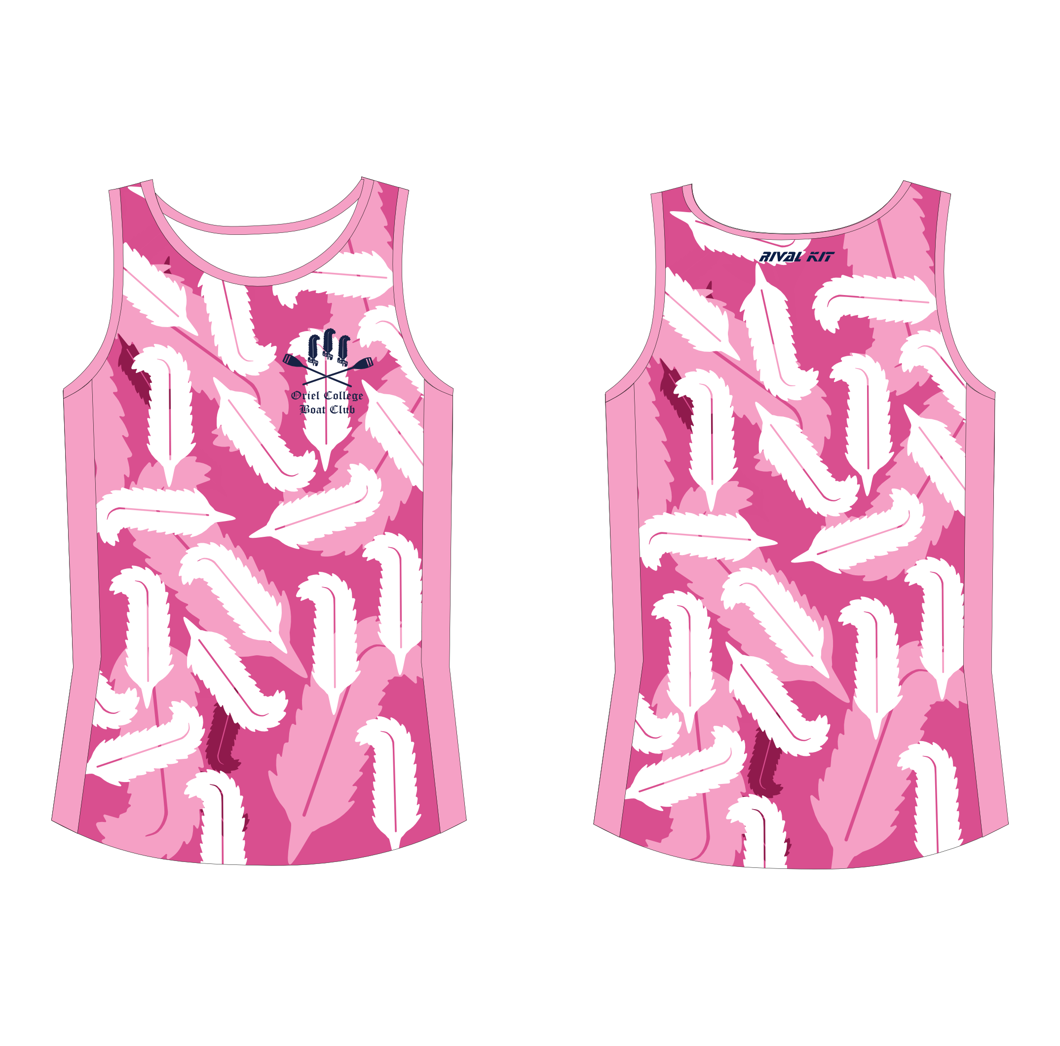 Oriel College Boat Club Oxford Training Vest 3 Pink