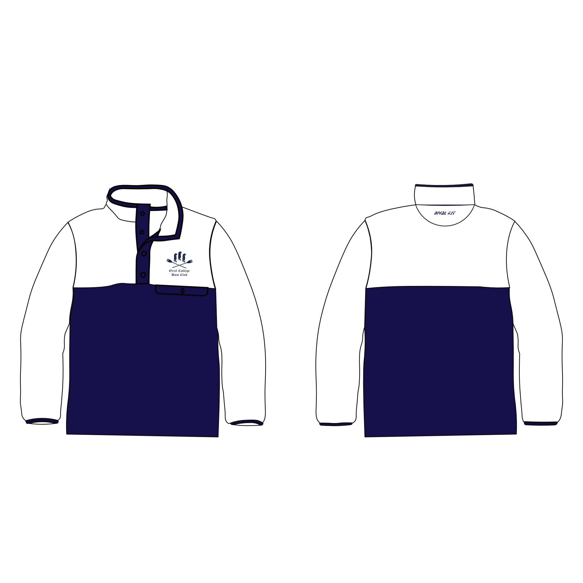 Oriel College Boat Club Oxford Casual Pocket Fleece