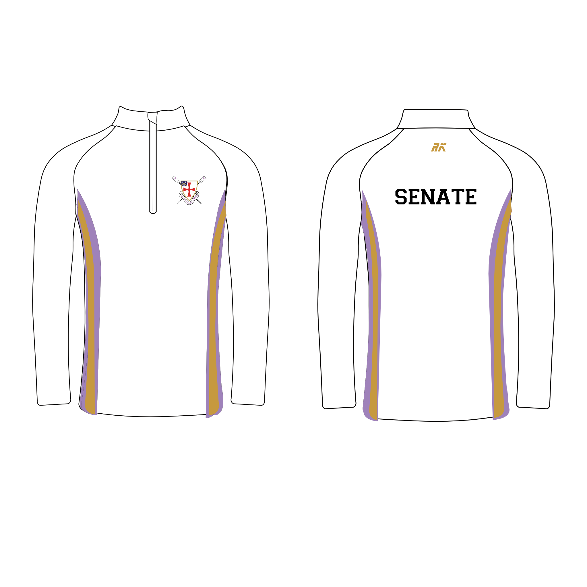 Senate Boat Club Performance Q-zip WHITE