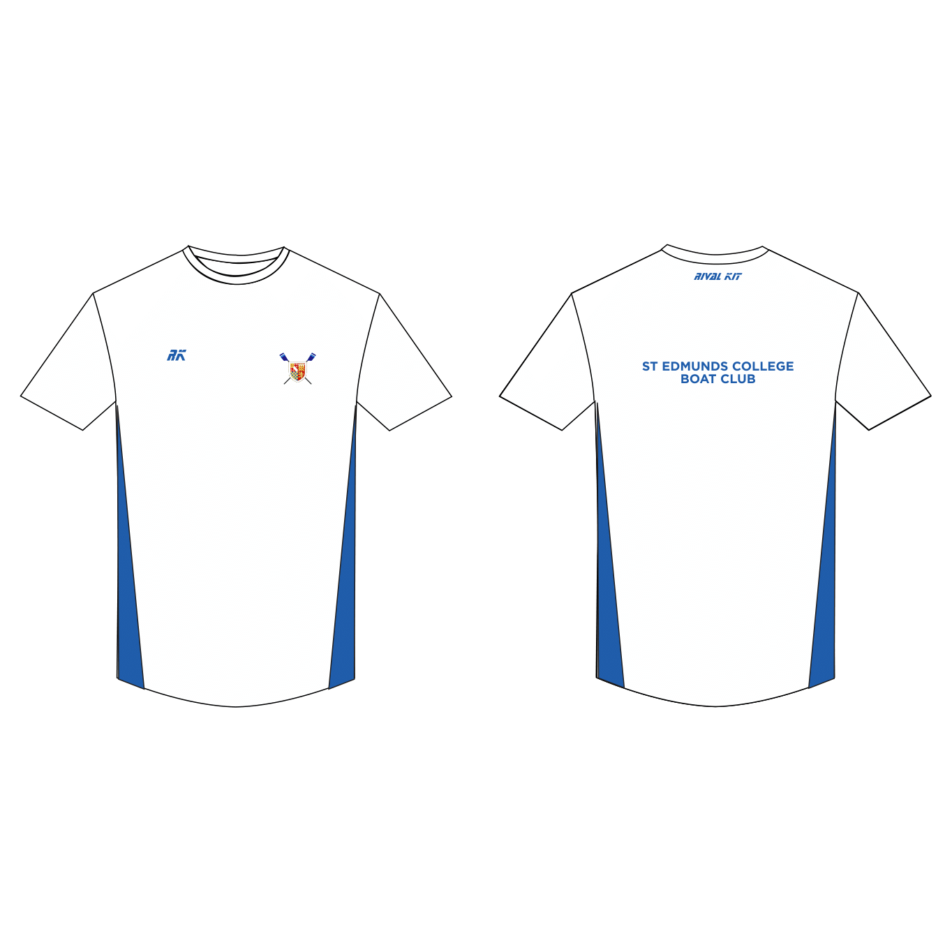 St Edmund's College Boat Club White Bespoke Gym T-Shirt