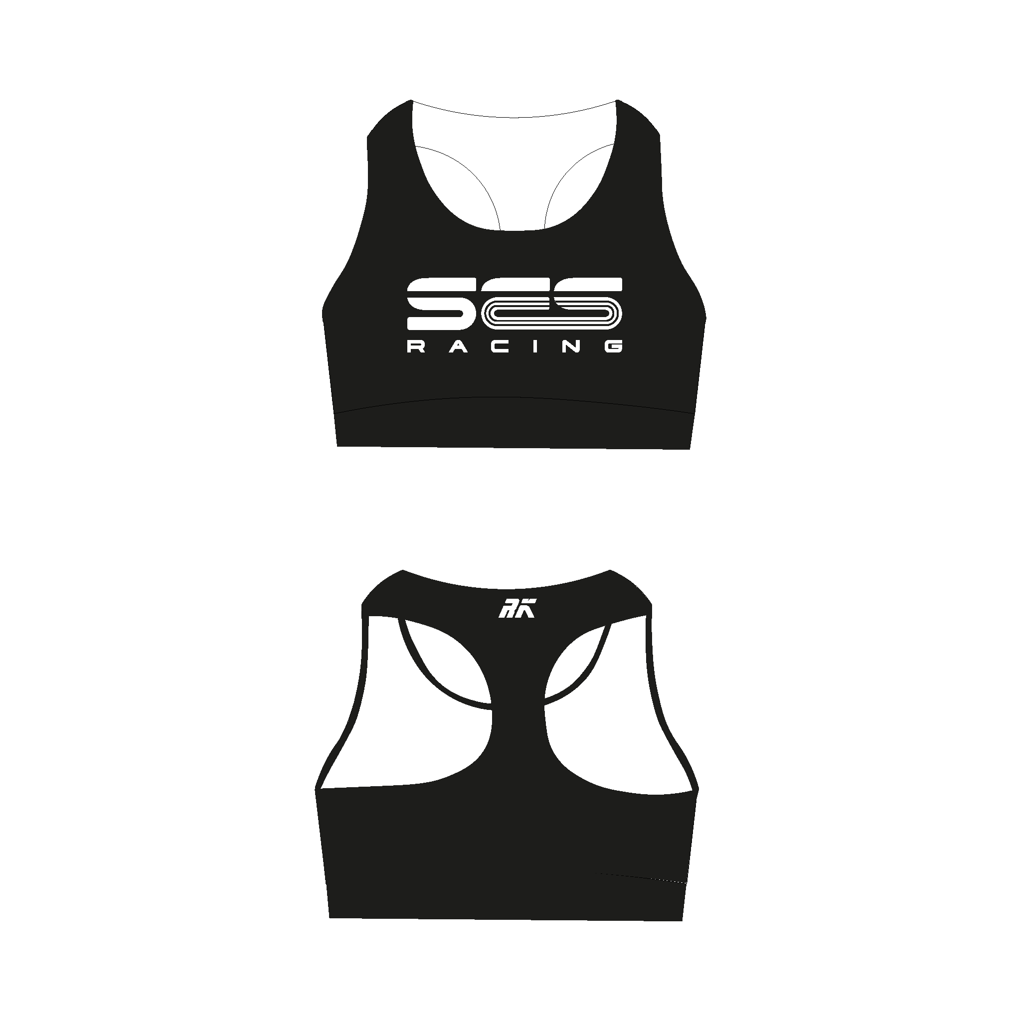 SES Racing Team Sports Black Bra