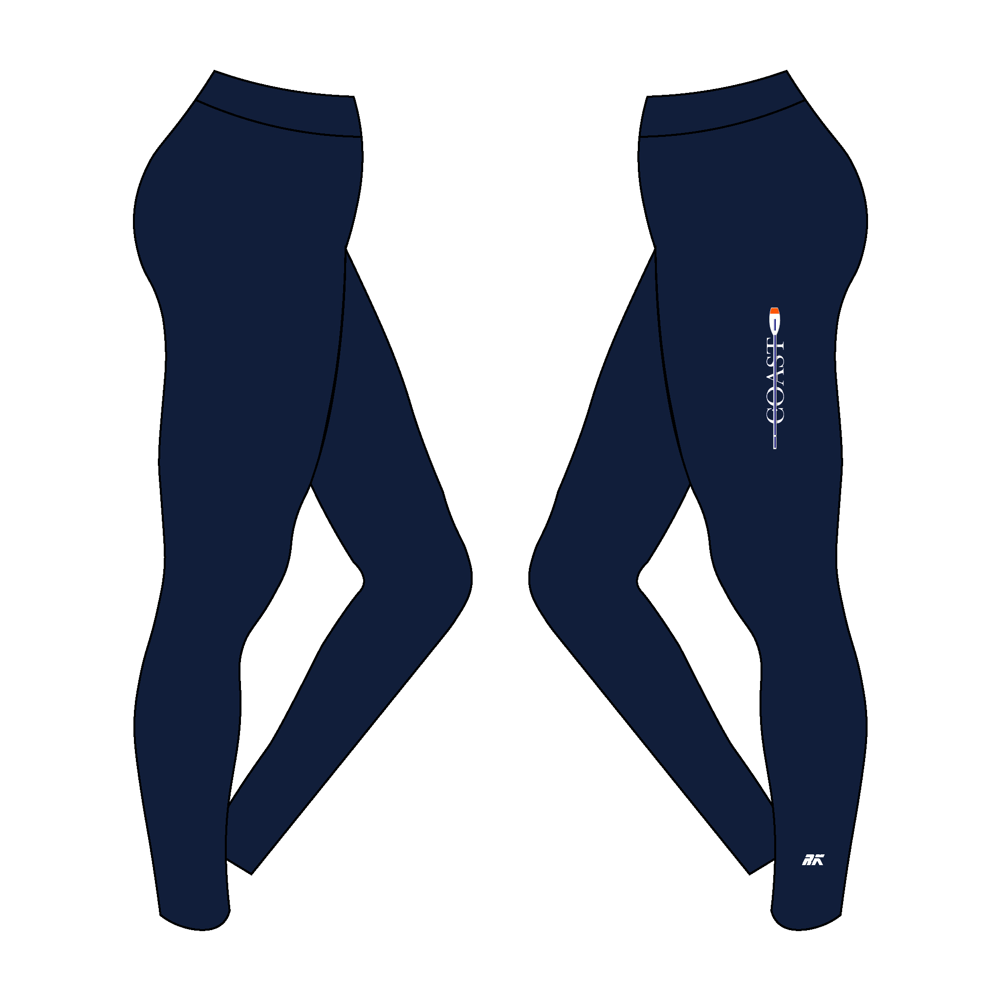 Orange Coast Navy Leggings