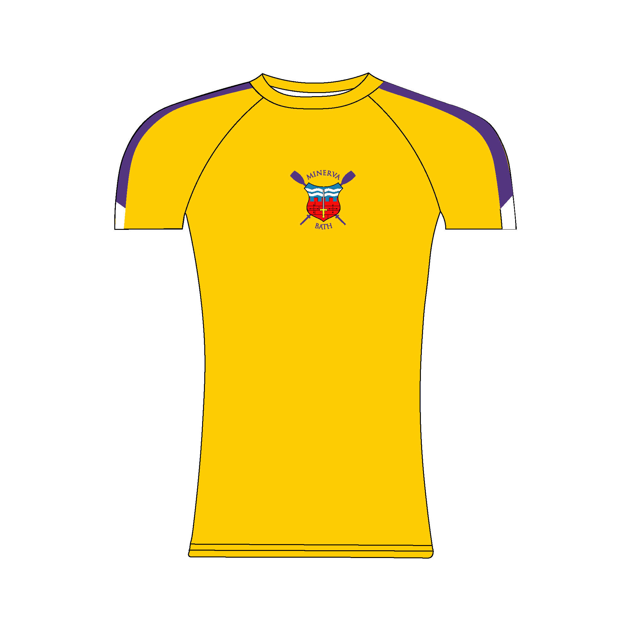 Minerva Bath RC Yellow Short Sleeve Base-Layer