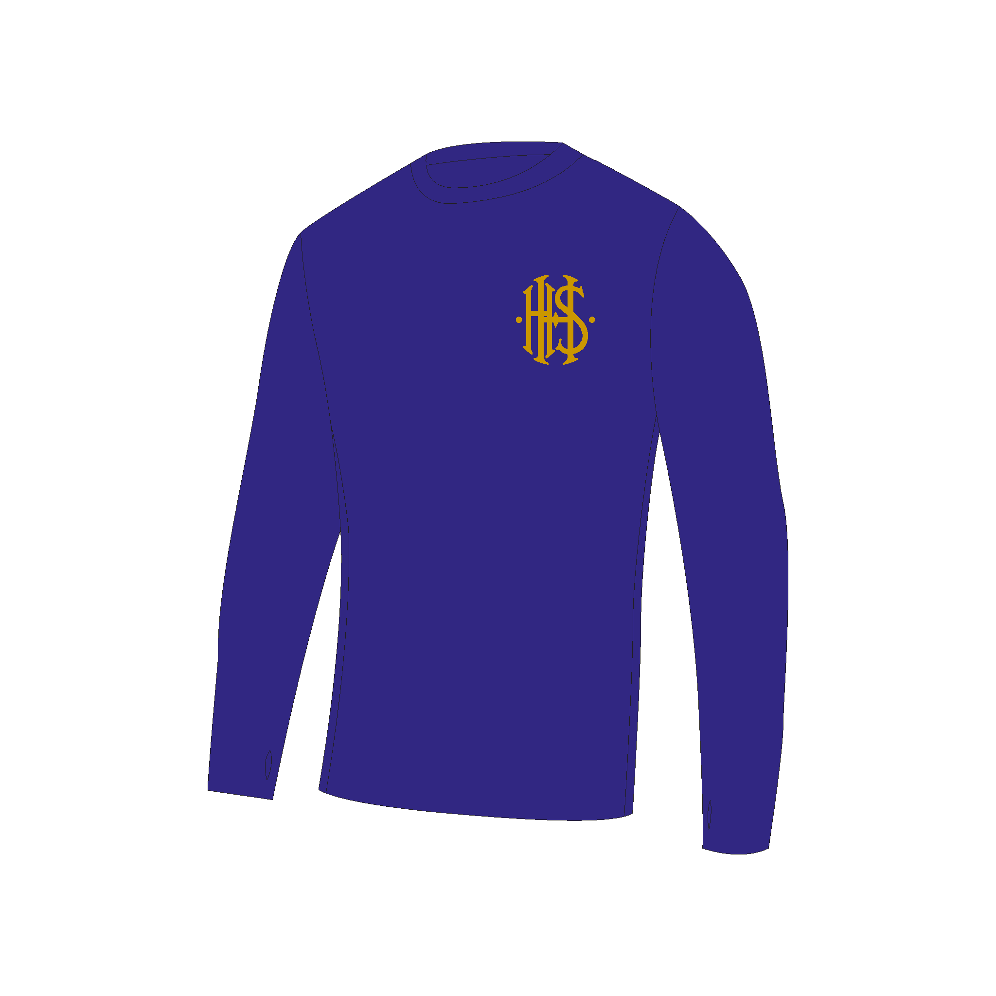 Hill Head High School Long Sleeve Bespoke Gym T-Shirt