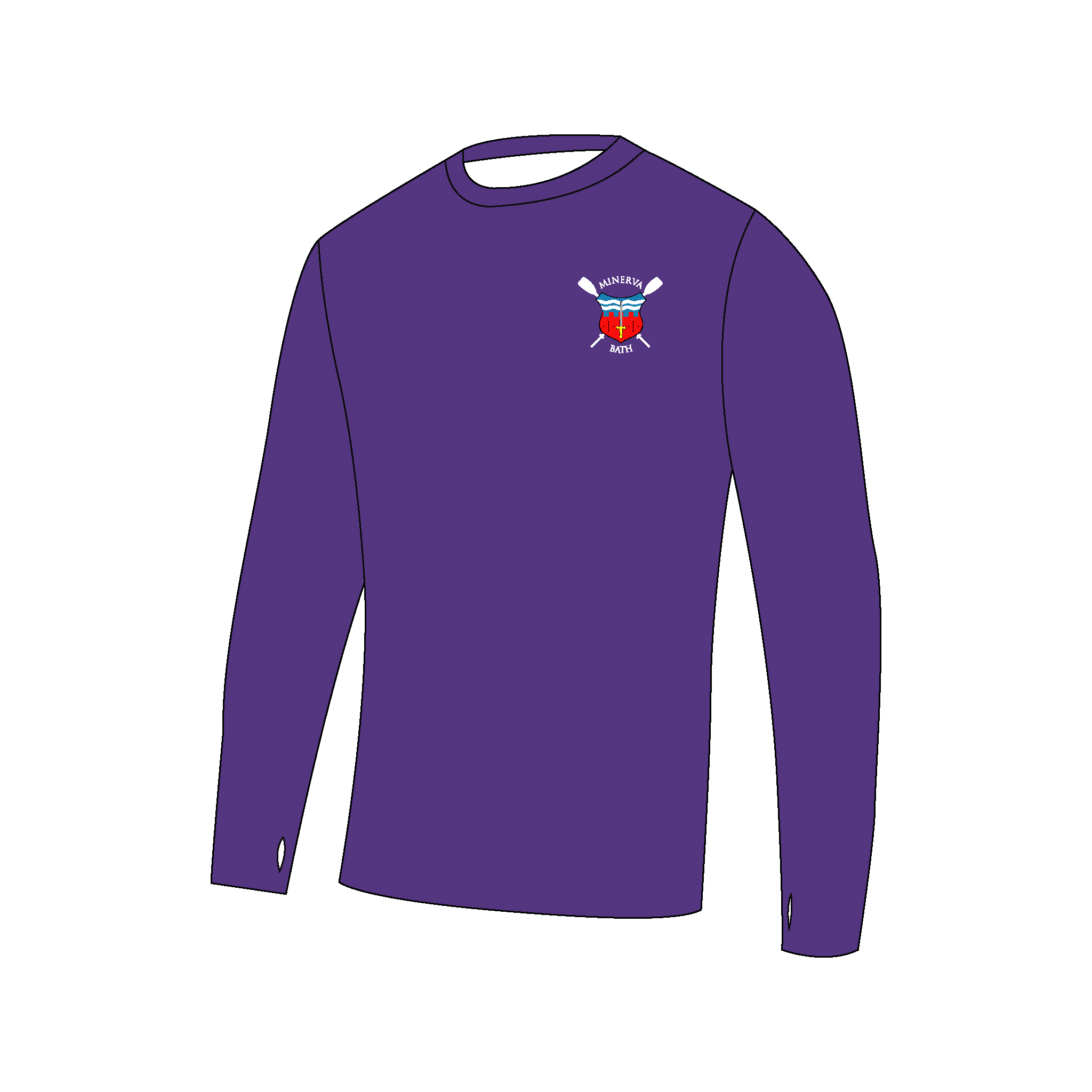 Minerva Bath RC Bespoke Long Sleeve Gym T-Shirt