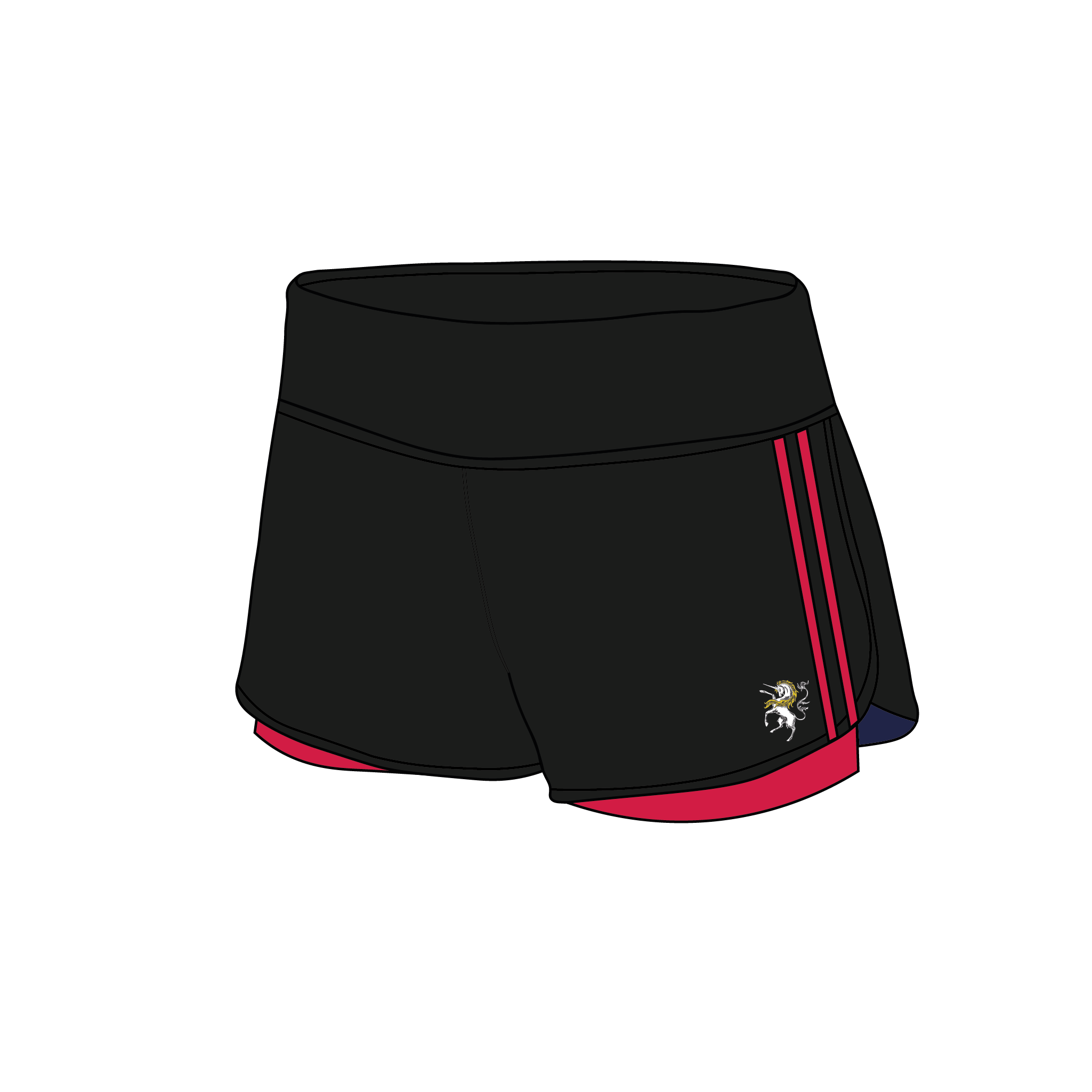 Heart of Scotland Boat Club Female Gym Shorts 1