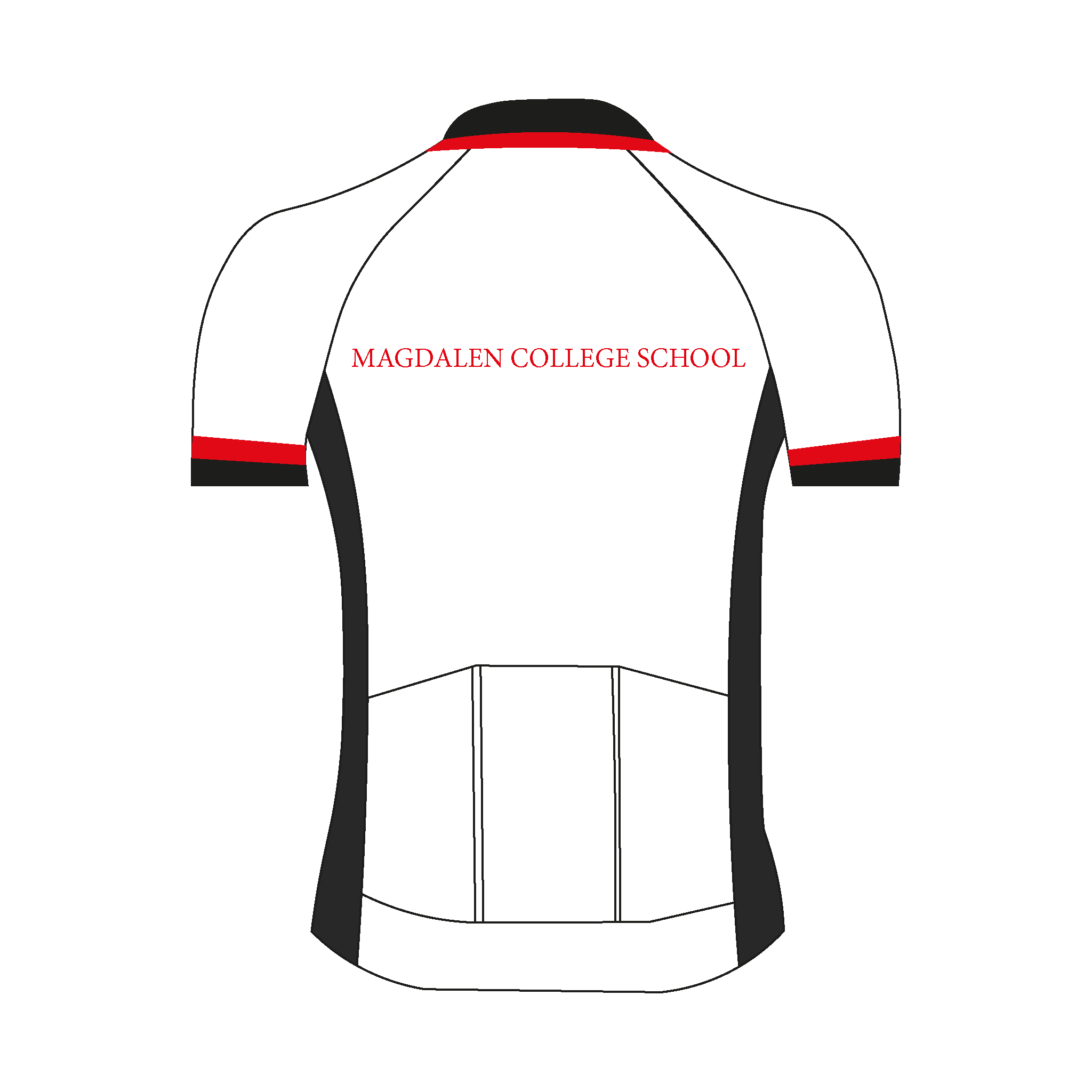 Magdalen College School Boat Club White Short Sleeve Cycling Jersey