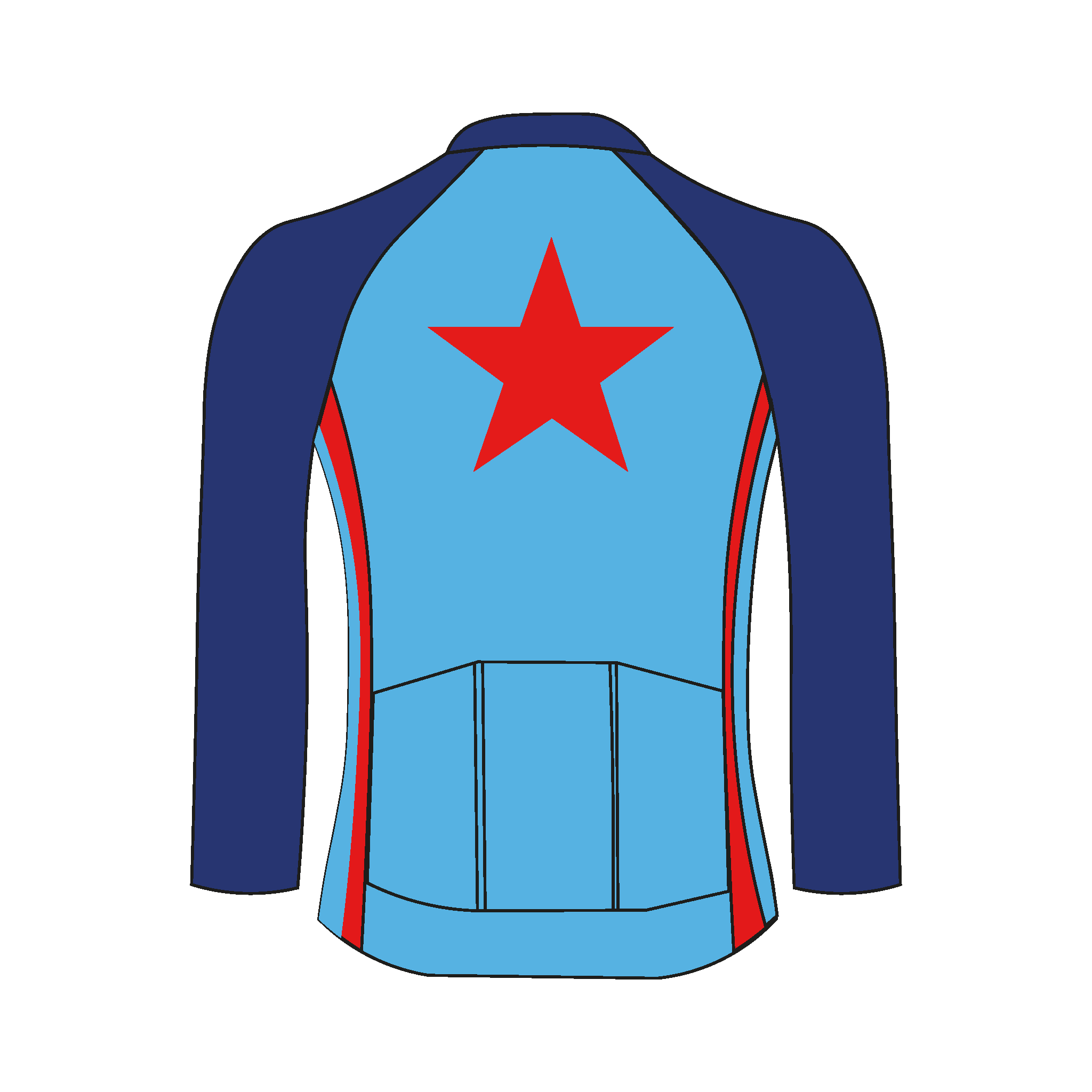 Star Rowing Club Premium Long Sleeve Cycling jersey