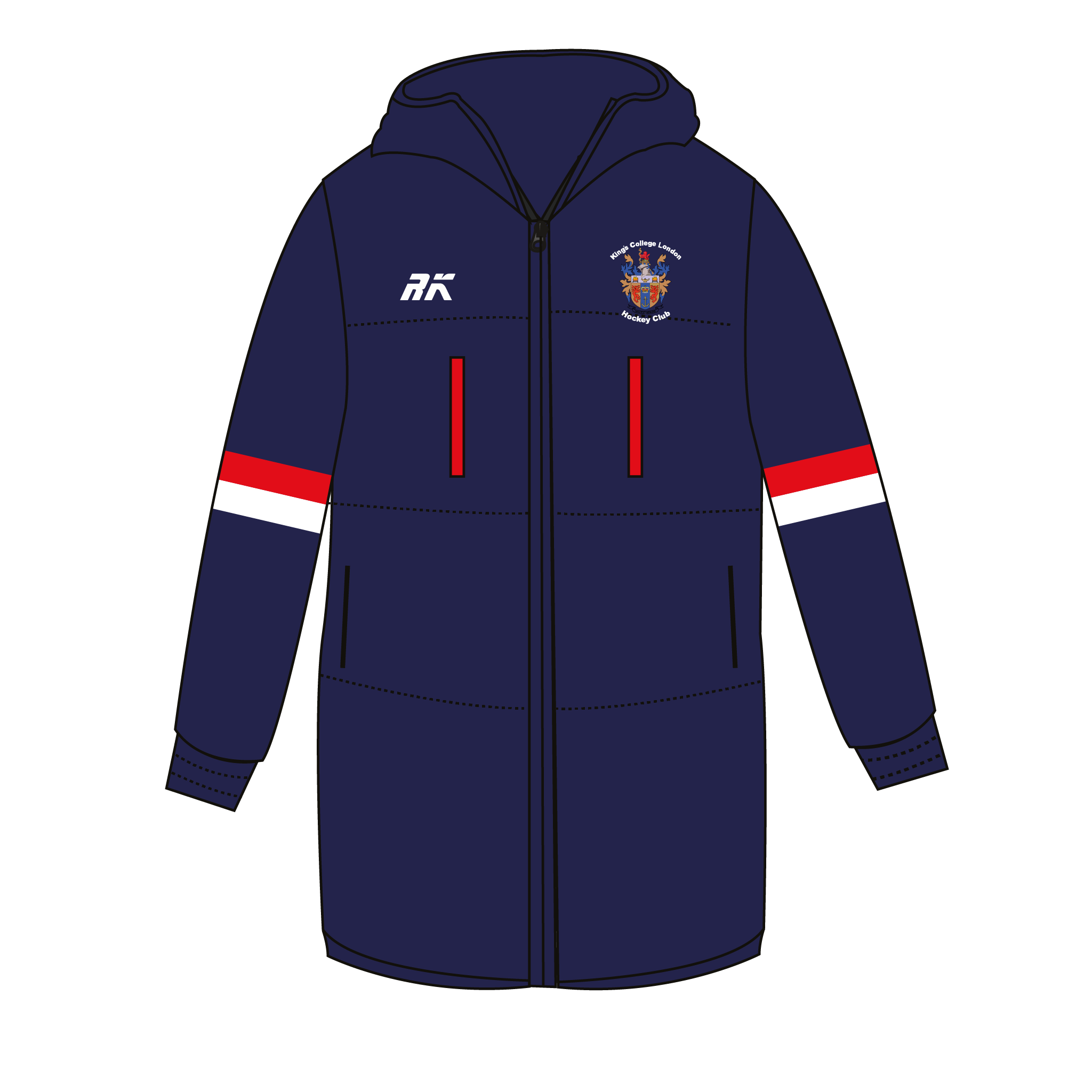Kings College London Hockey Club Stadium Puffa Jacket 2