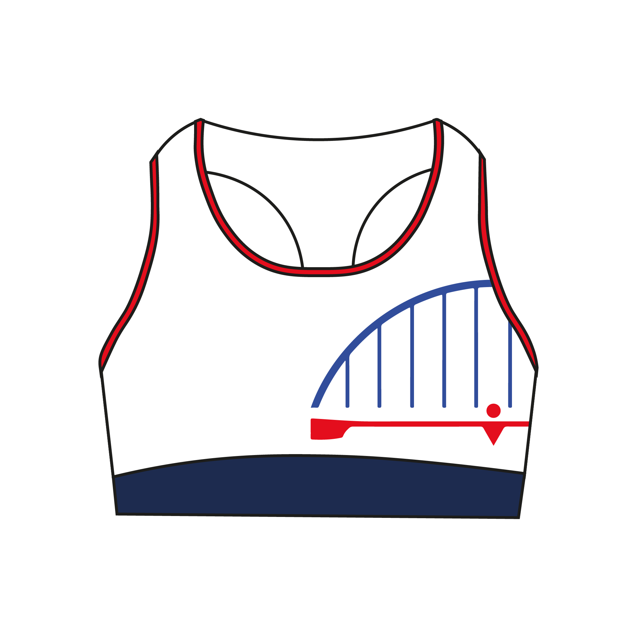 Tyne United RC Racerback Sports Bra