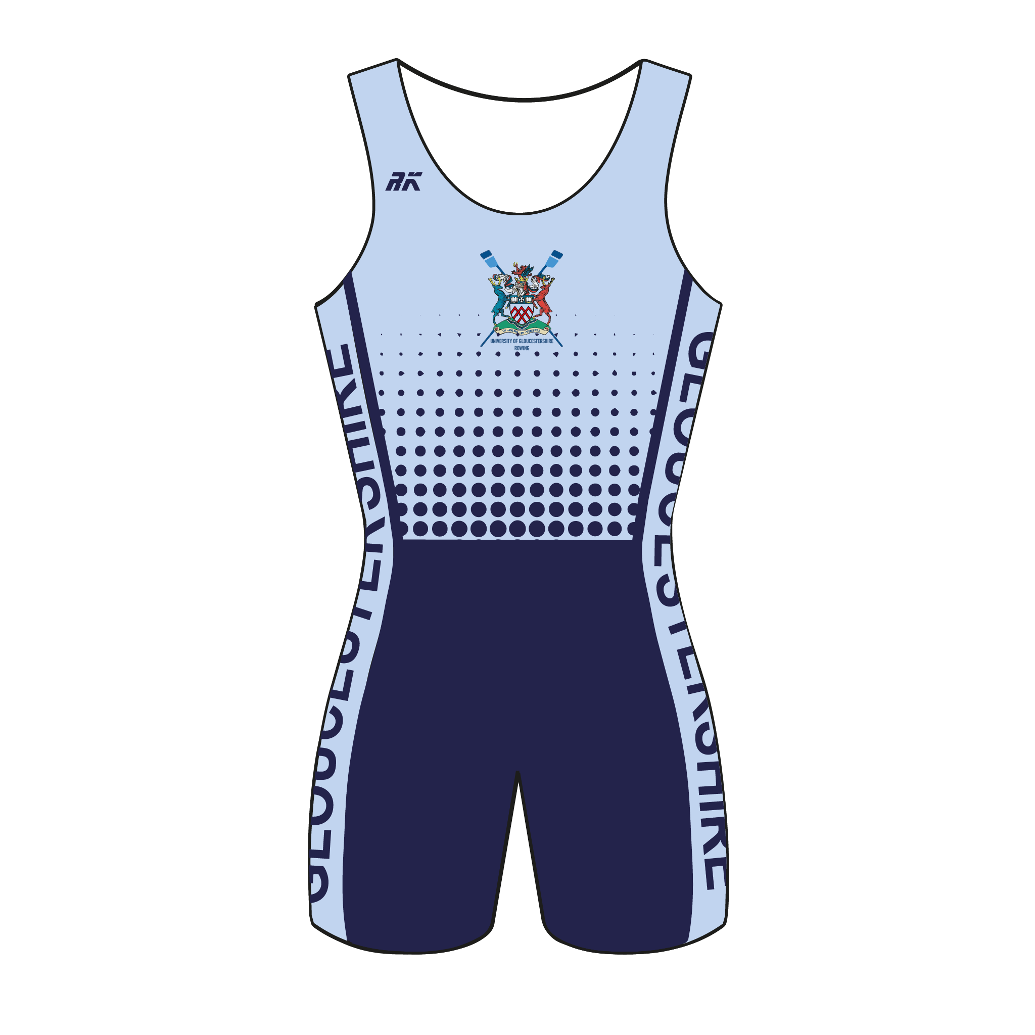 University of Gloucestershire Rowing Club Blue AIO