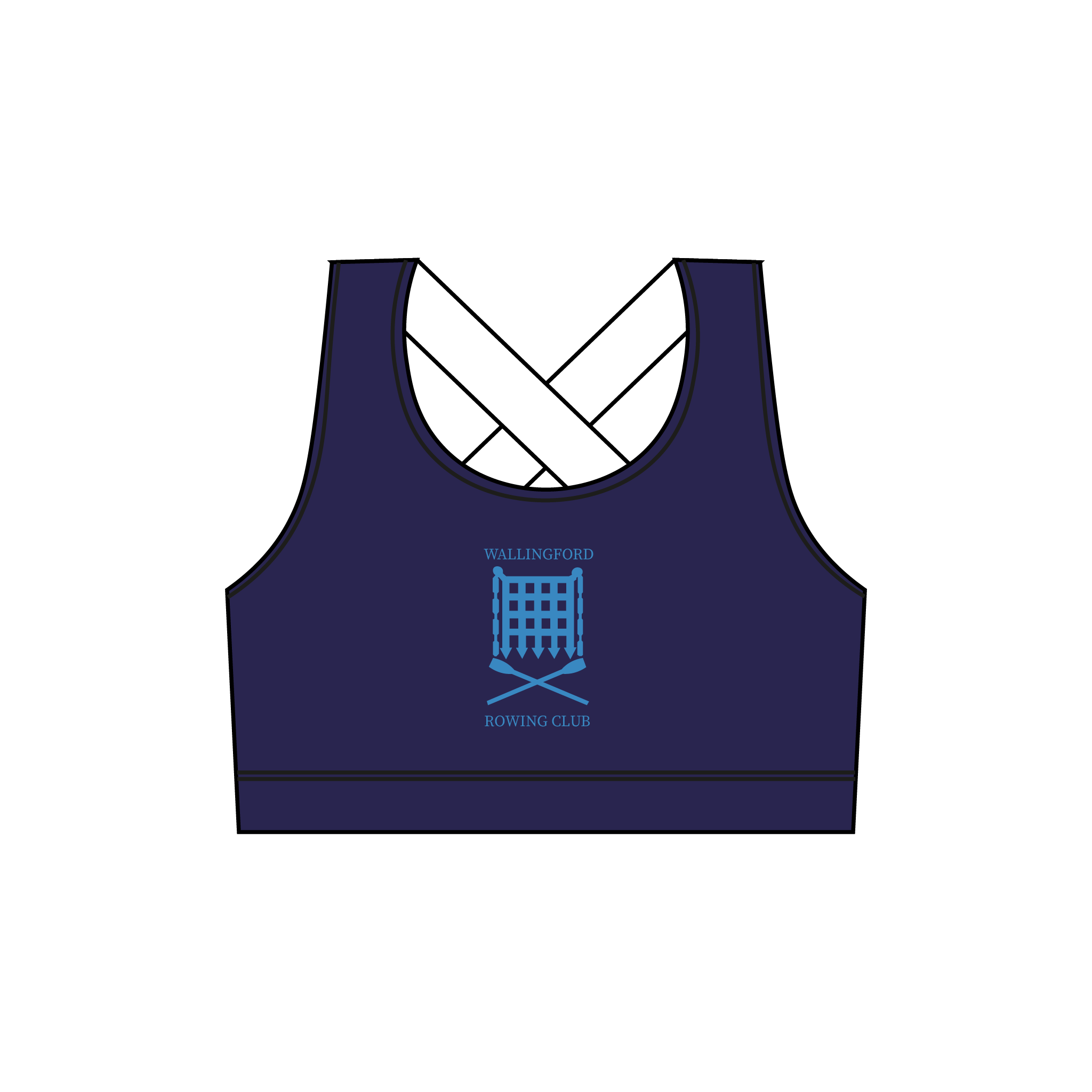 Wallingford Rowing Club Navy Sports Bra