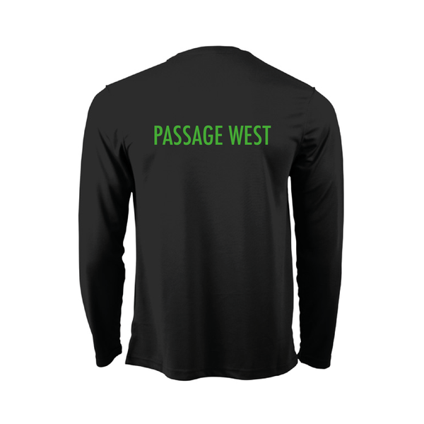 Passage West Rowing Club Long Sleeve Black Gym T-Shirt