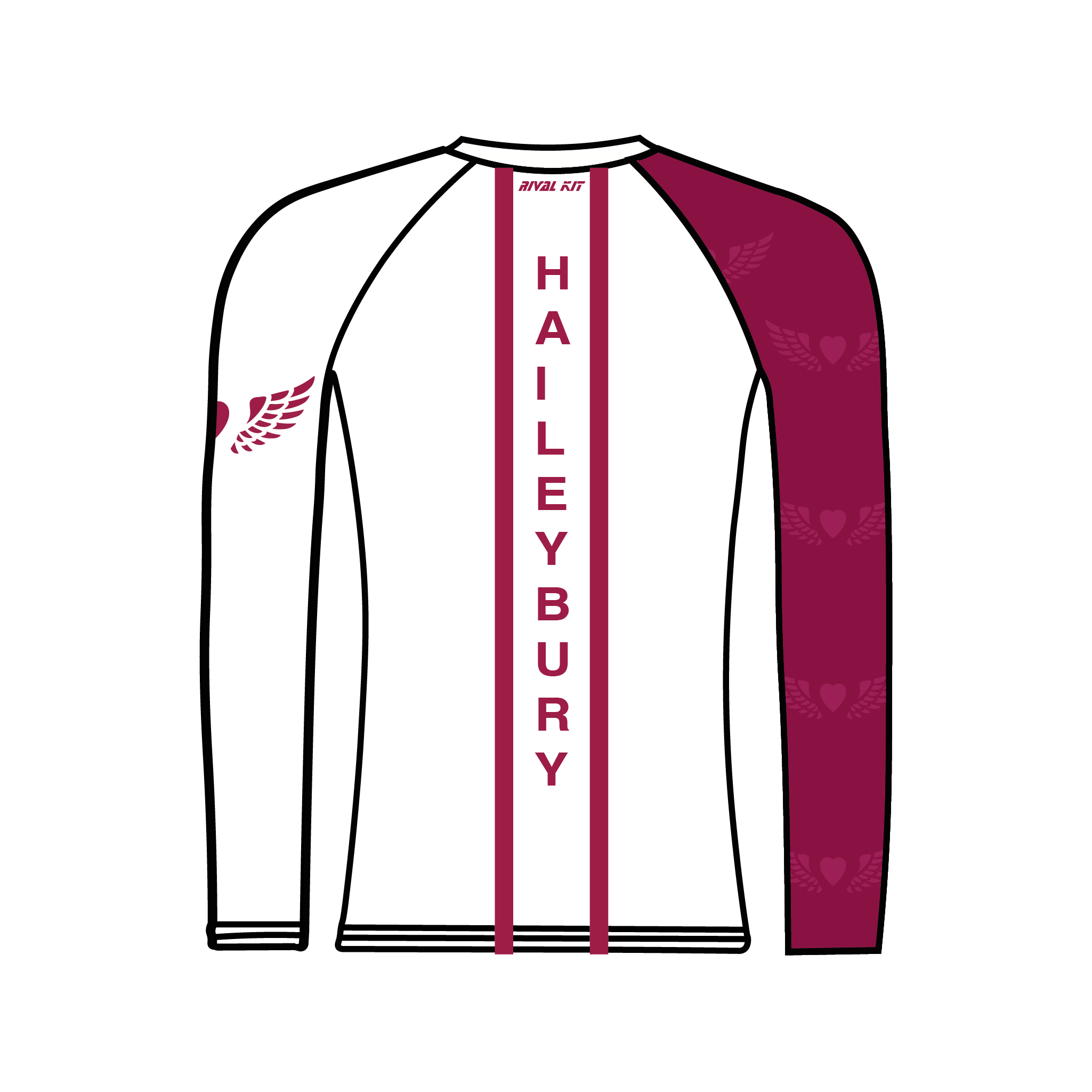 Haileybury Boat Club Long Sleeve Base Layer Design 2