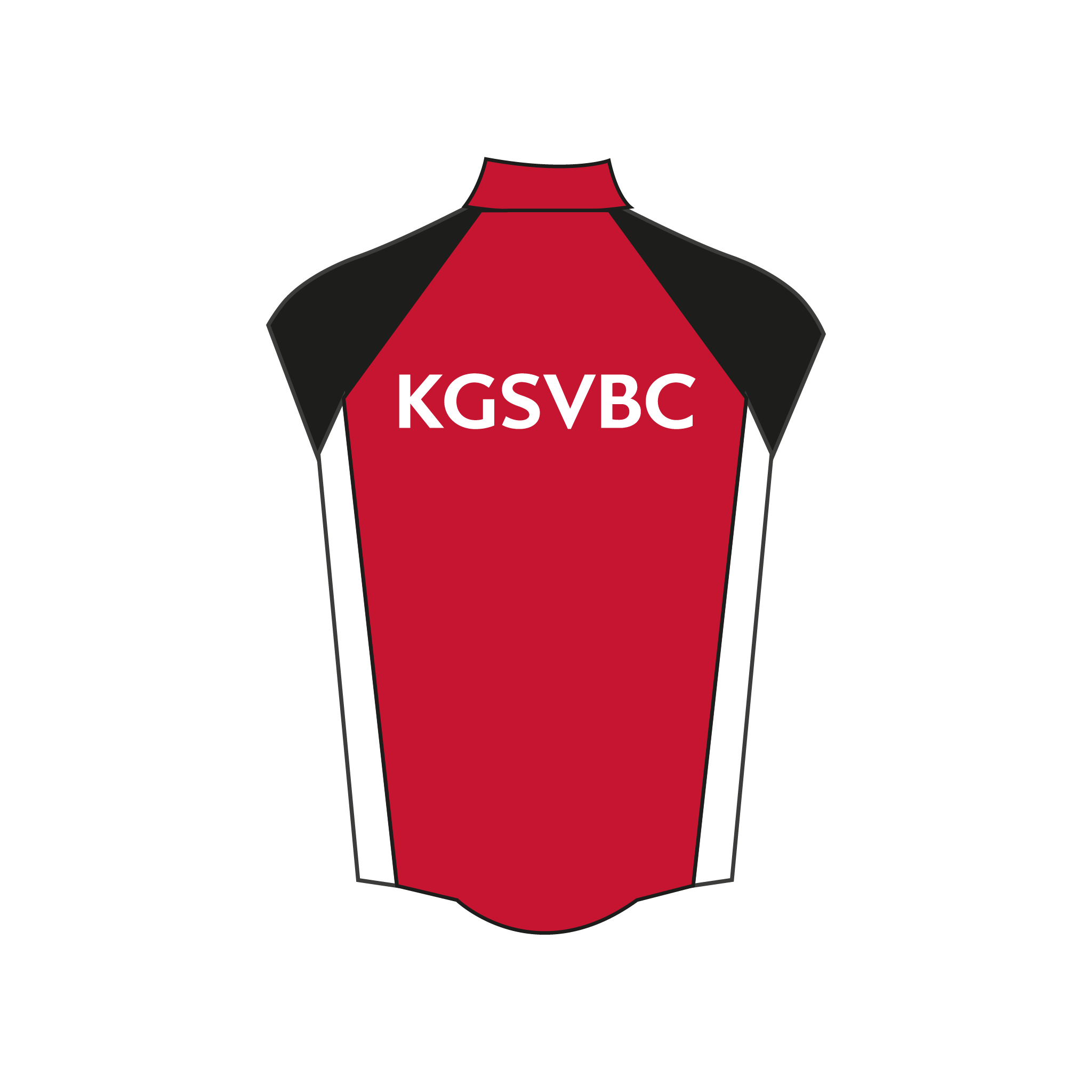 KGSVBC Red and Black Thermal Gilet