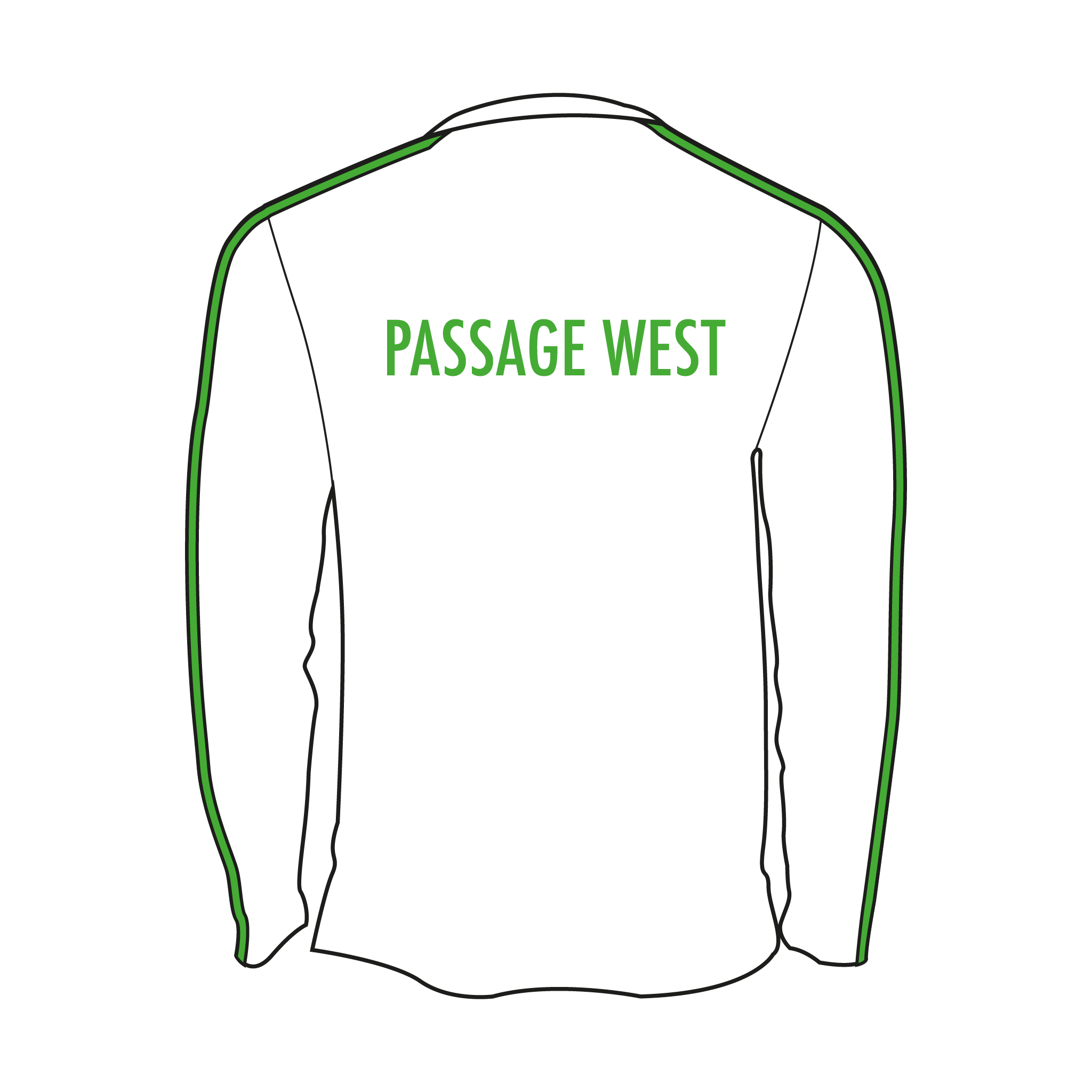 Passage West Rowing Club Bespoke Long Sleeve Gym T-Shirt