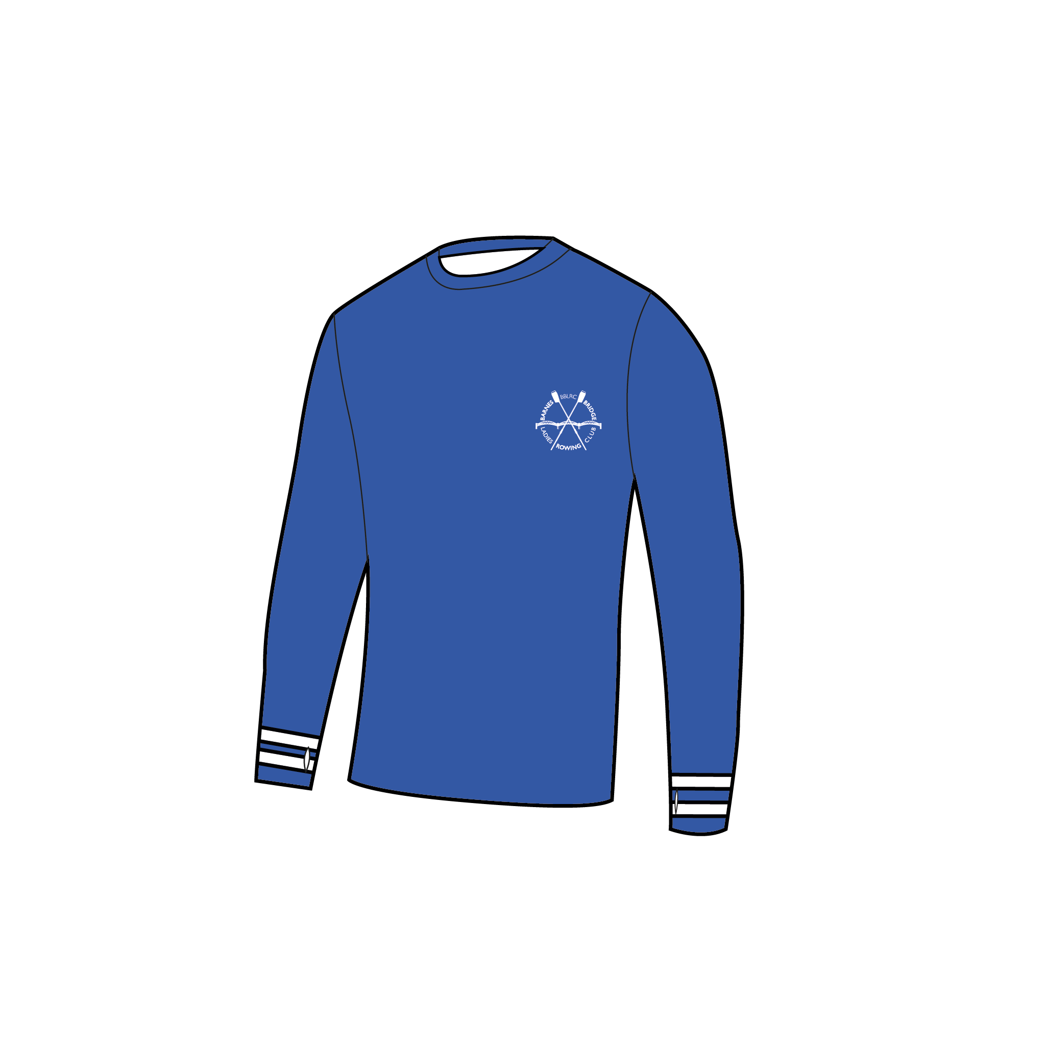 Barnes Bridge Ladies RC Bespoke Blue Long Sleeve Gym T-Shirt