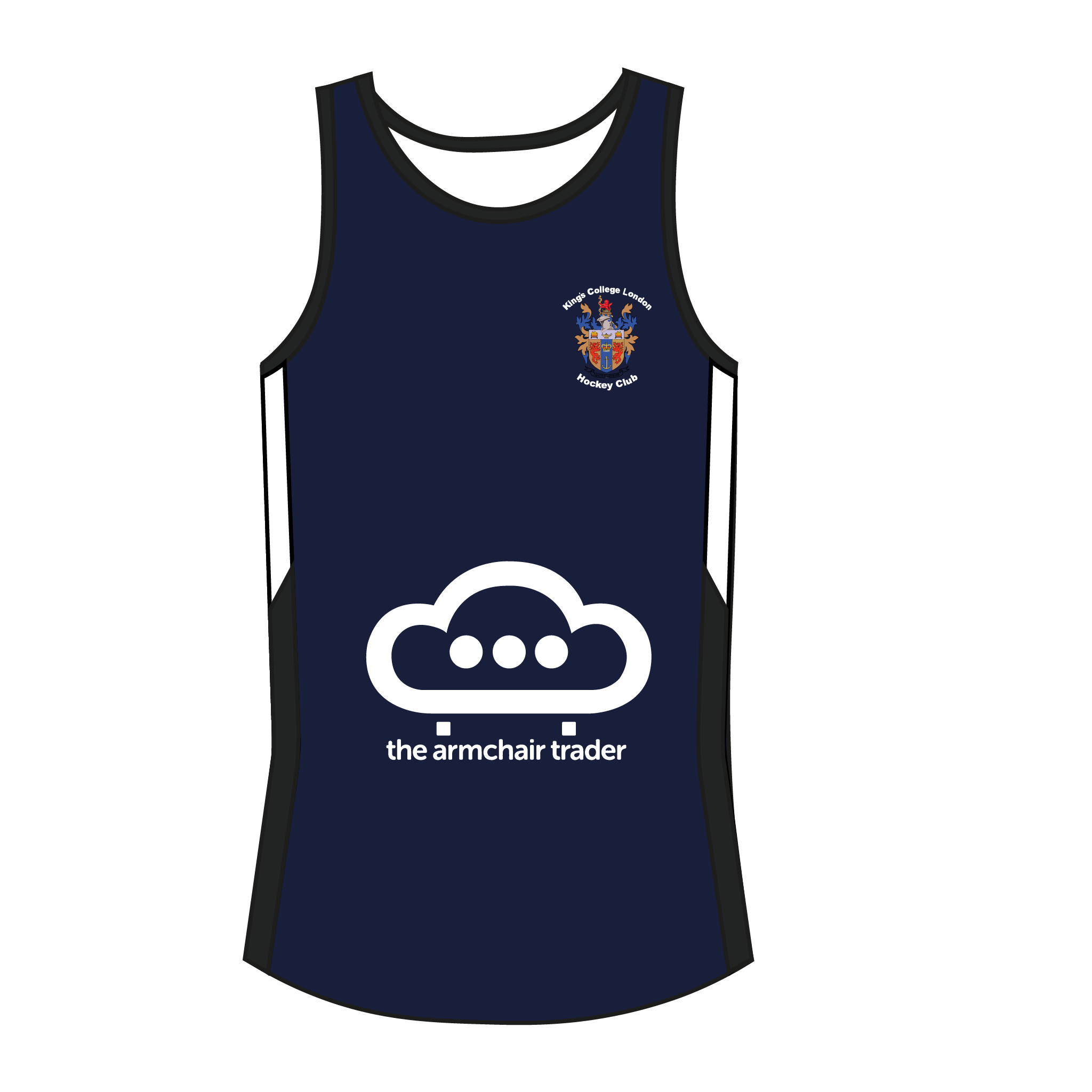 Kings College London Hockey Club Playing Gym Vest (Ladies 1s away kit)