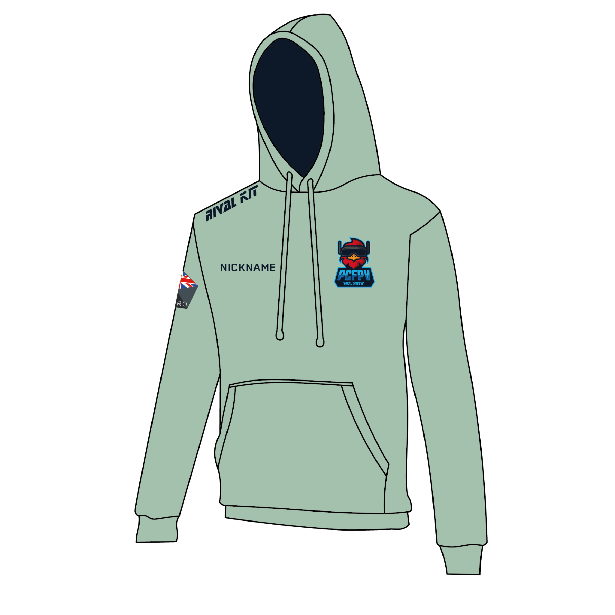 PCFPV Drone Racing Two-Tone Hoodie