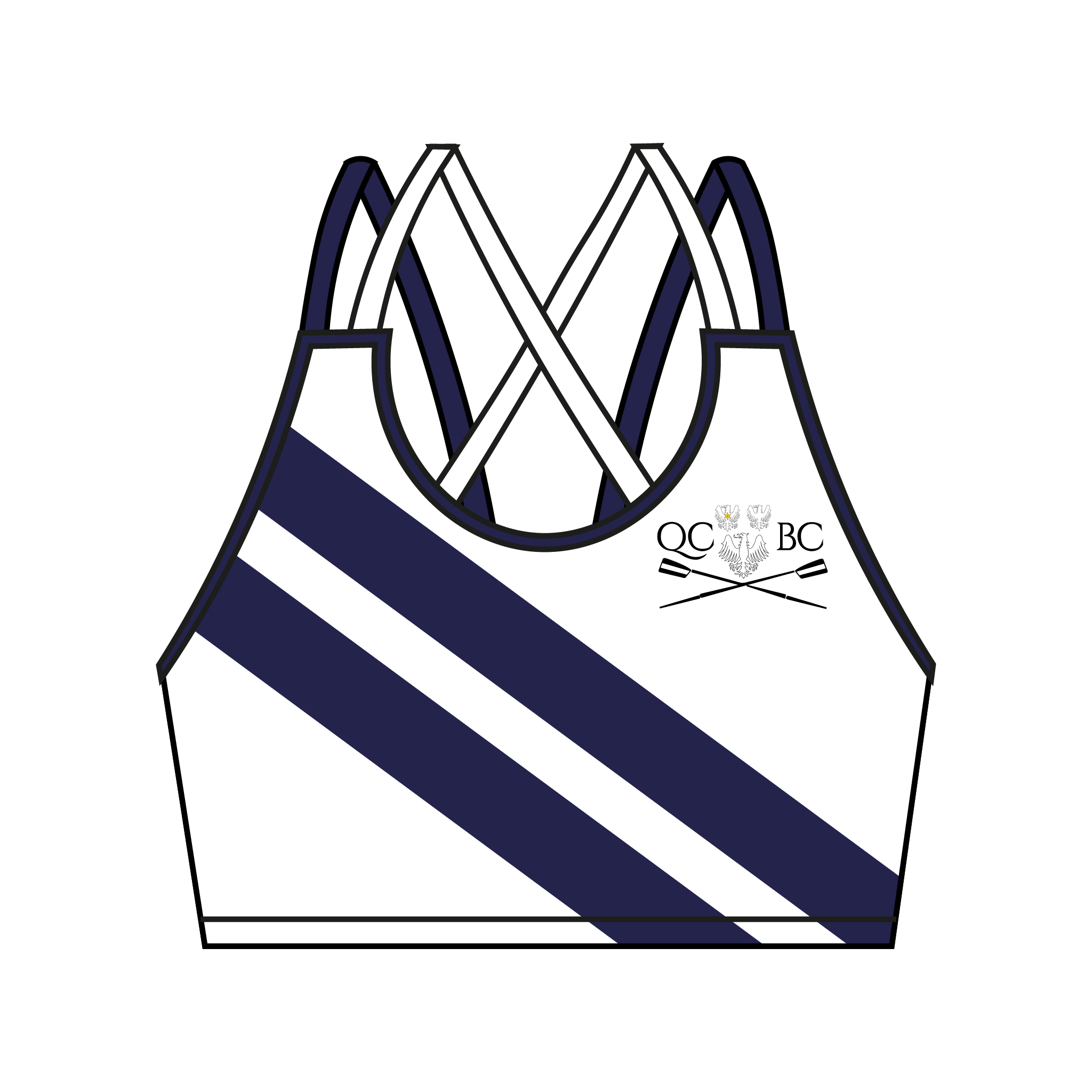 Queen's College Boat Club Strappy Sports Bra – Rival Kit