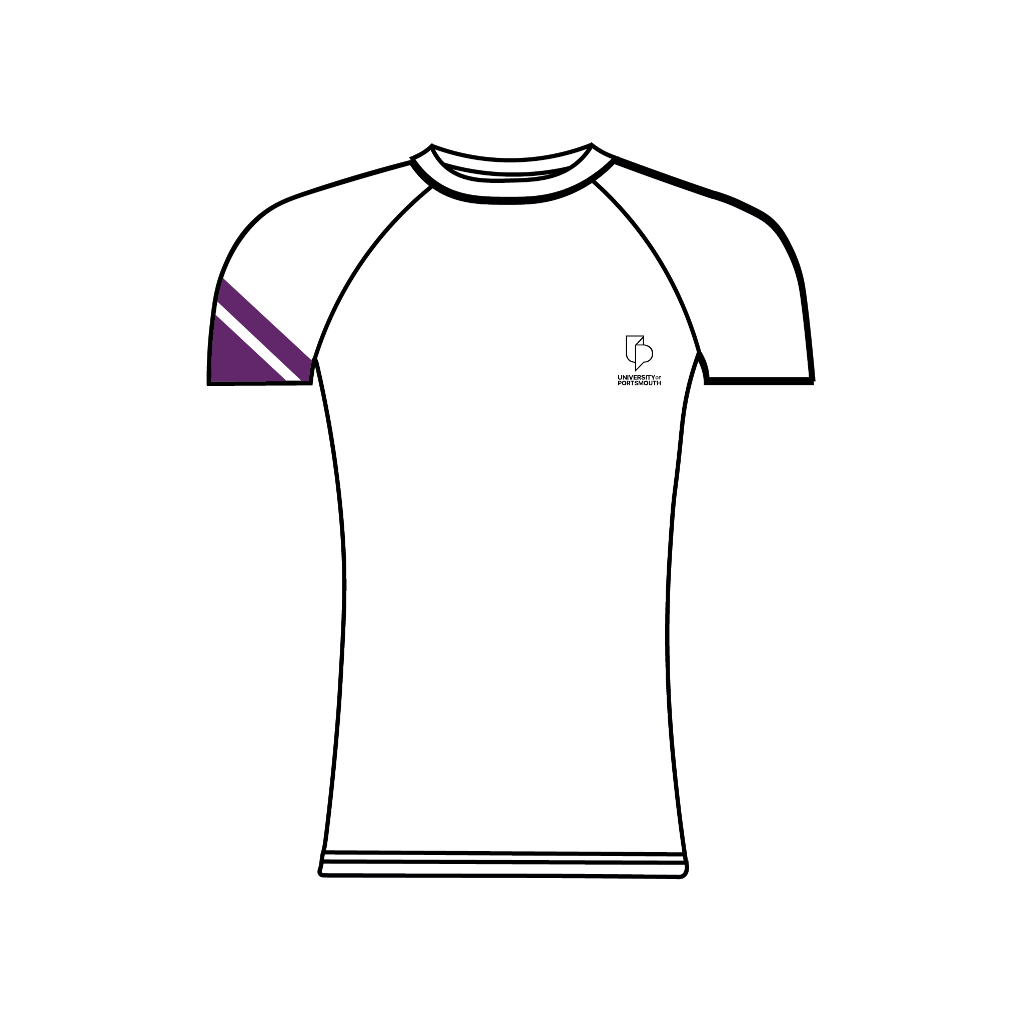 University of Portsmouth Rowing White Short Sleeve Base-Layer
