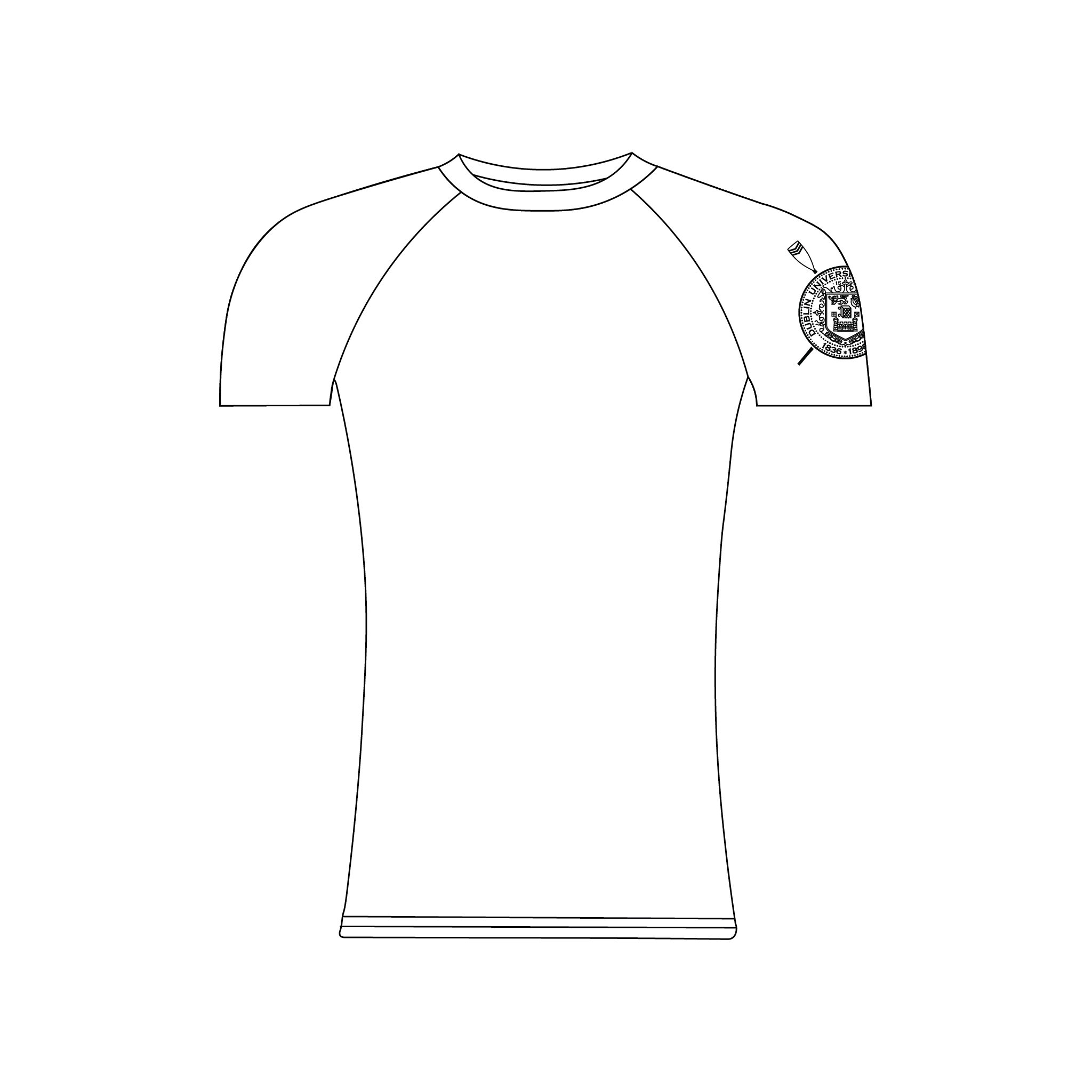 Dublin University Boat Club Short Sleeve White Base-Layer