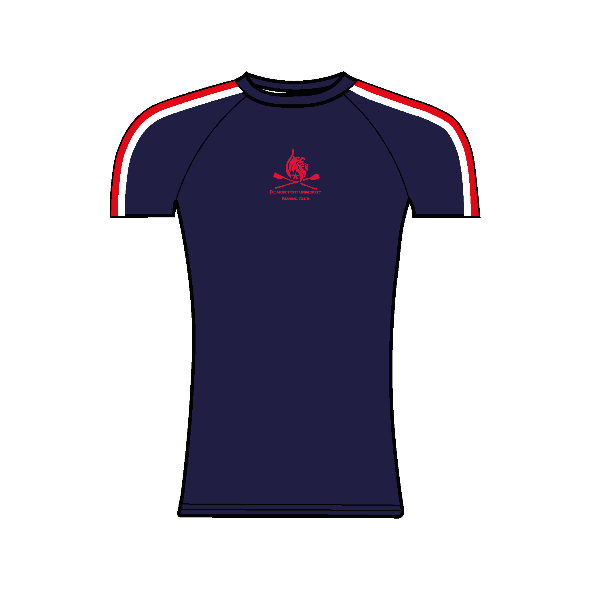 IN STOCK De Montfort University BC Navy Short Sleeve Base-Layer
