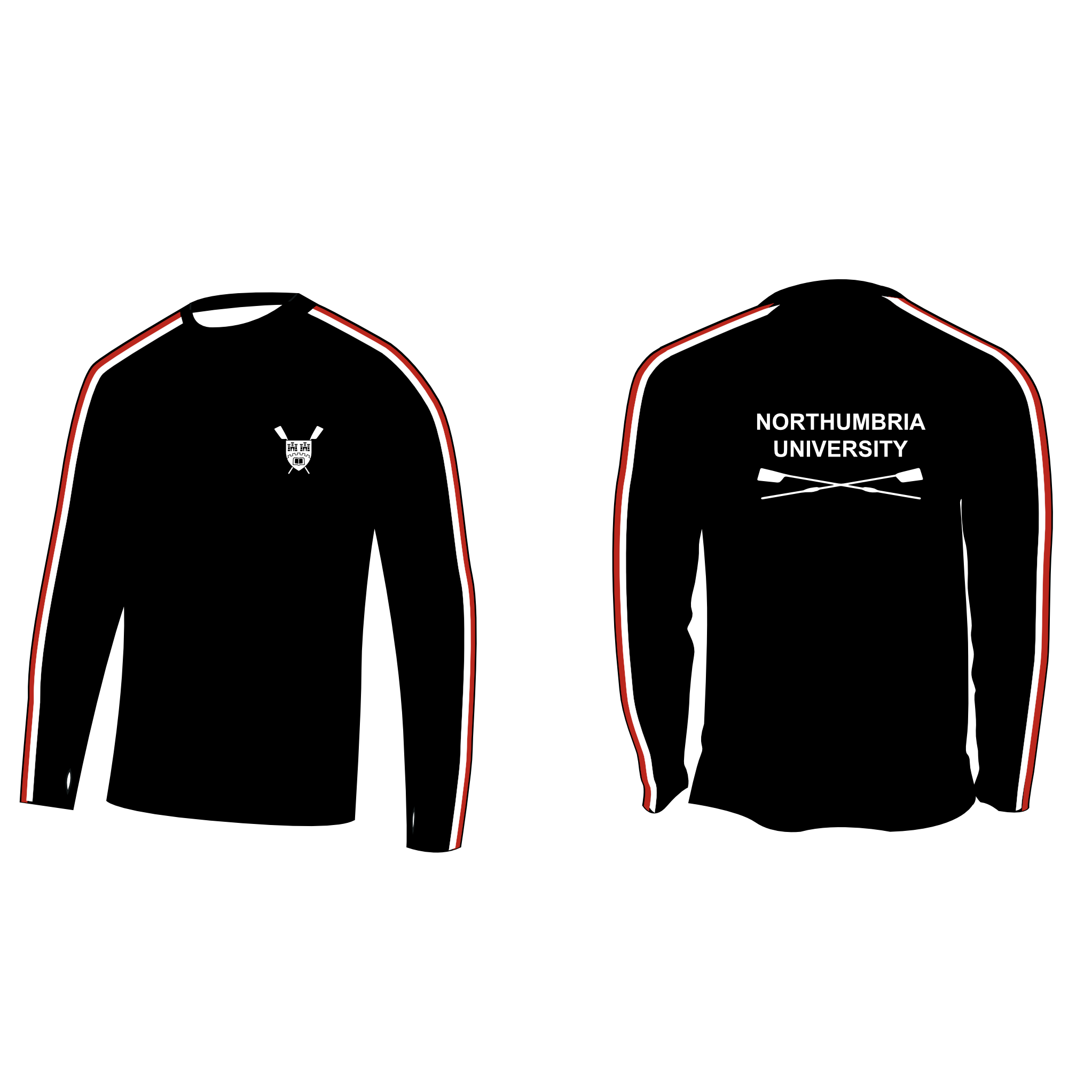 Northumbria University Boat Club Bespoke Gym T-Shirt Long sleeve