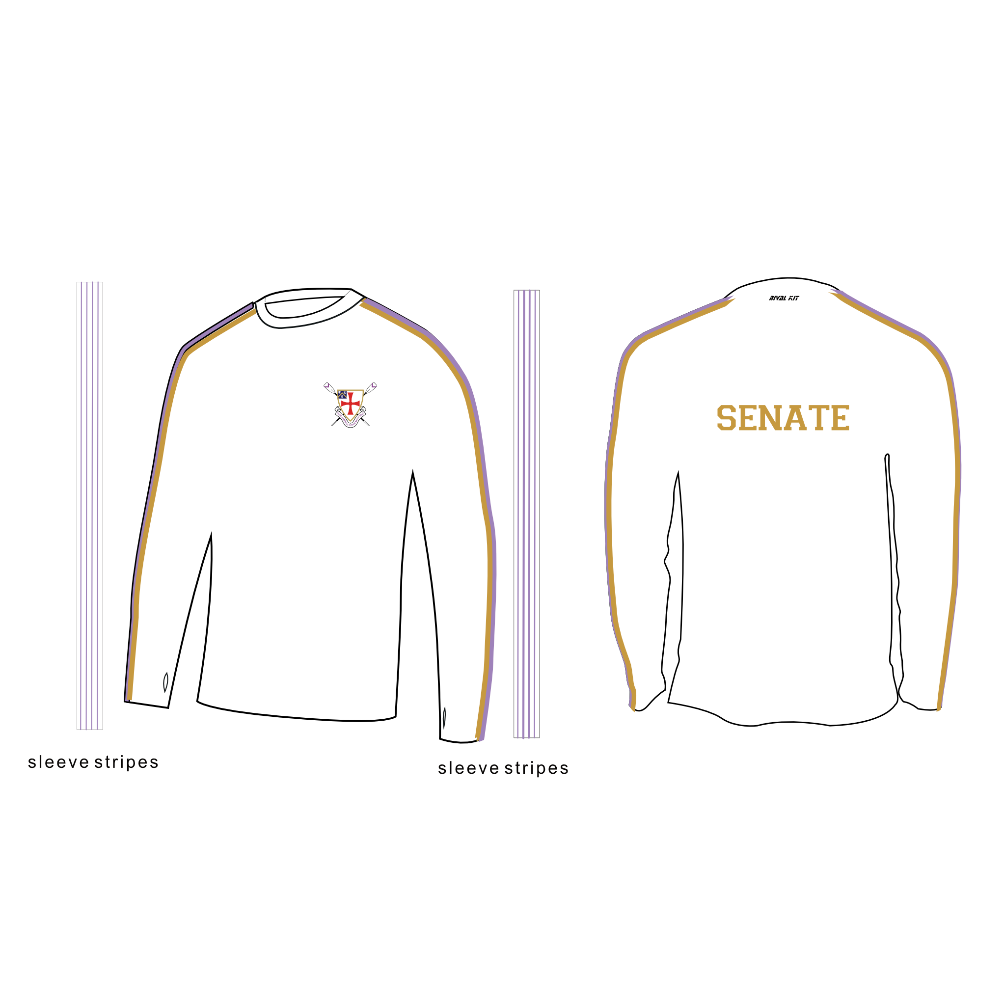 Senate Boat Club Bespoke Long Sleeve Gym T-Shirt
