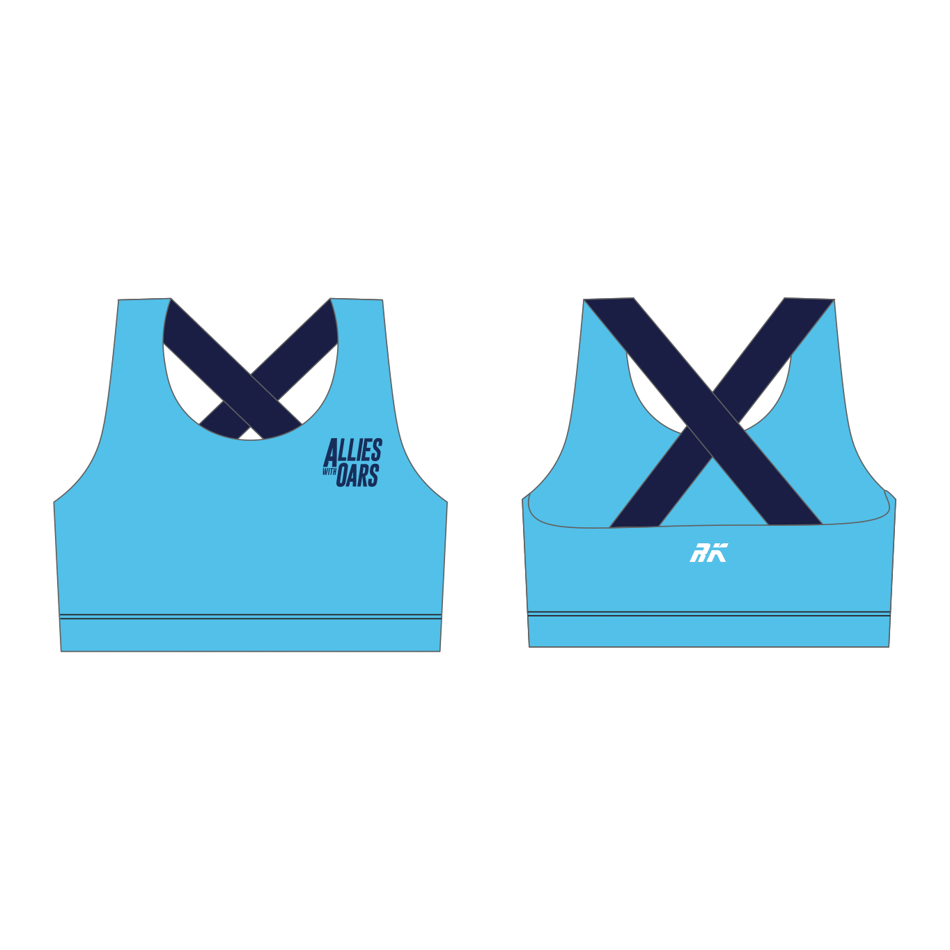 Allies with Oars Cross Strap Sports Bra
