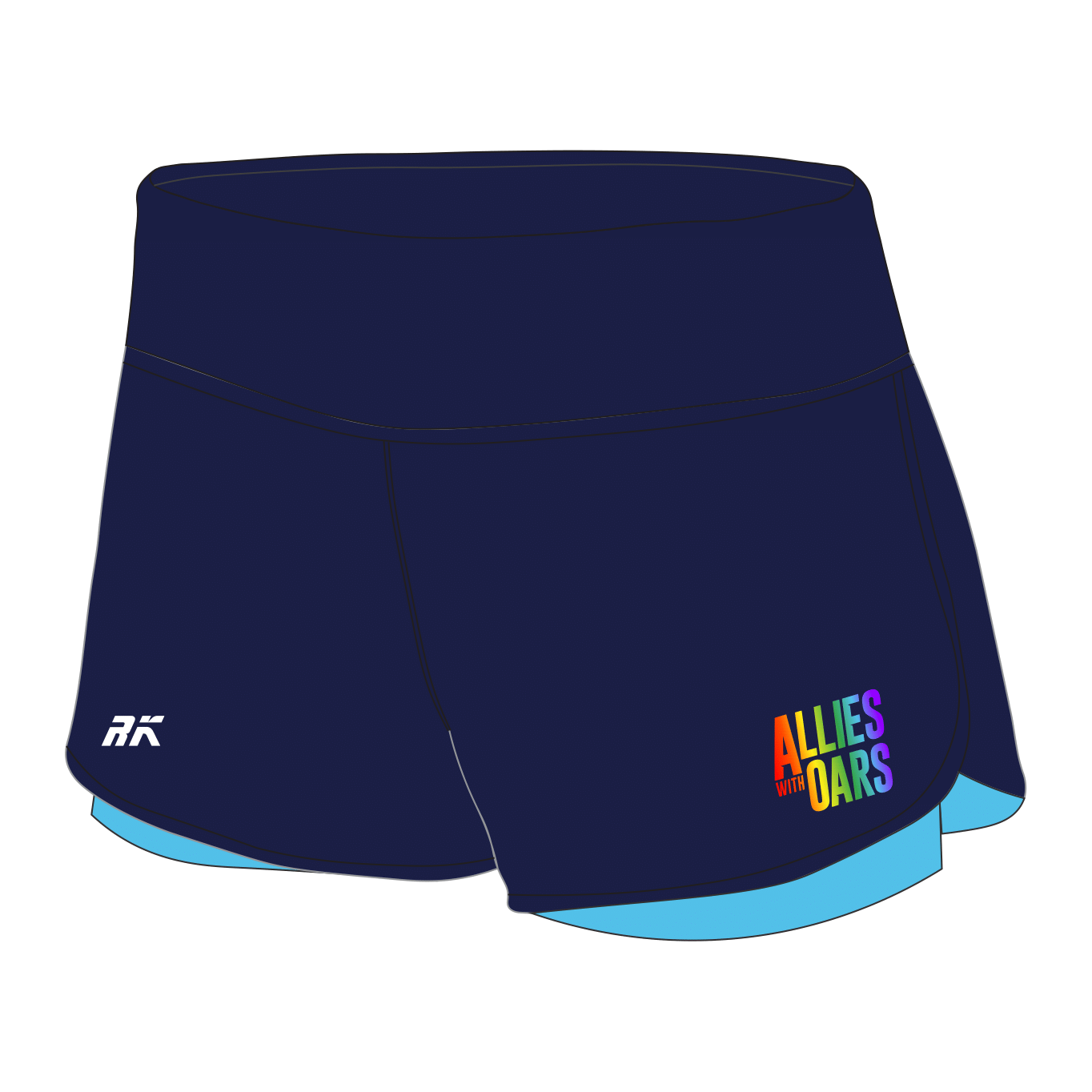 Allies with Oars Female Gym Shorts